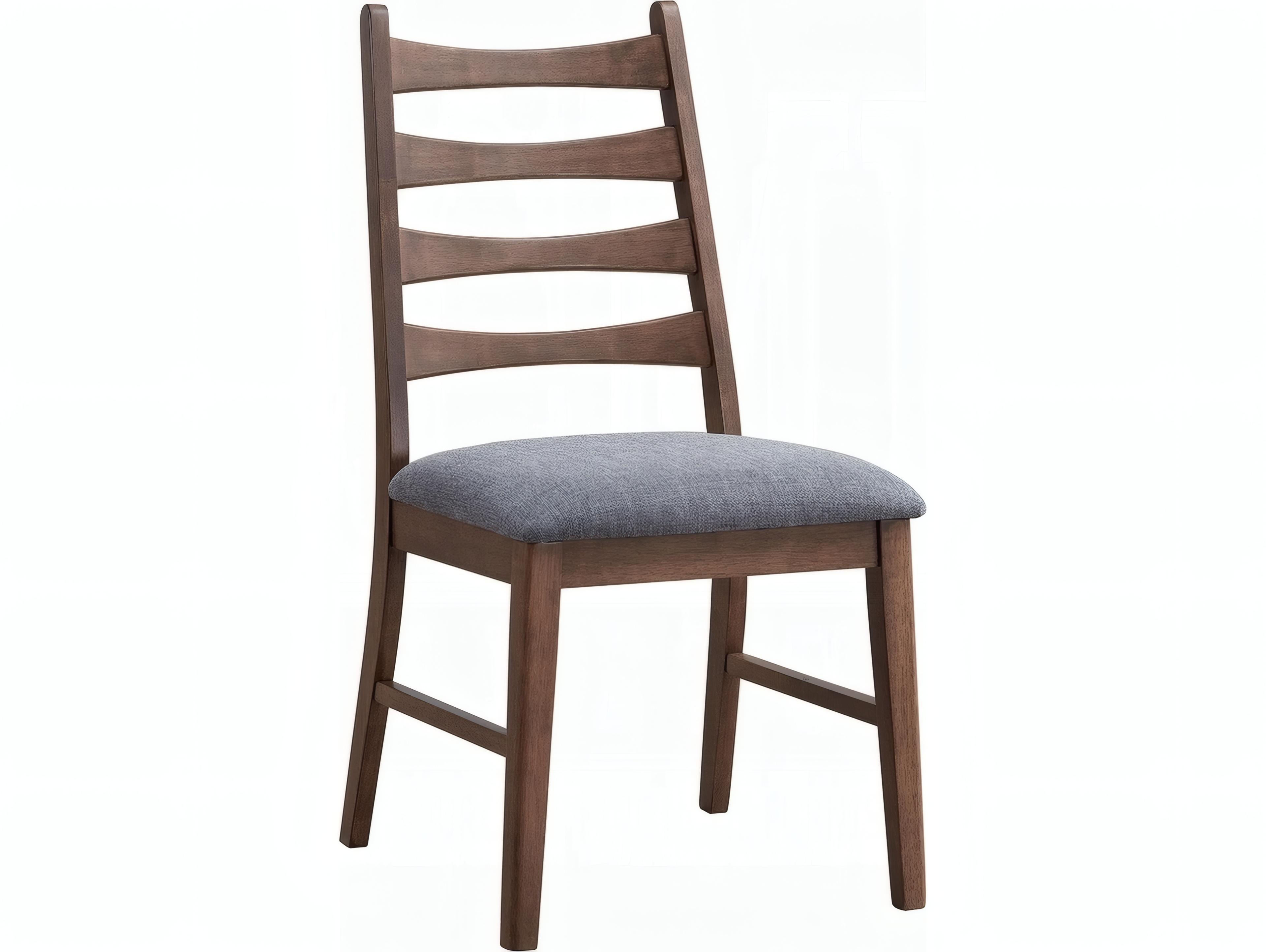 Acme Furniture Mayah Rubberwood Brown Upholstered Armless Dining Chair Set of 2