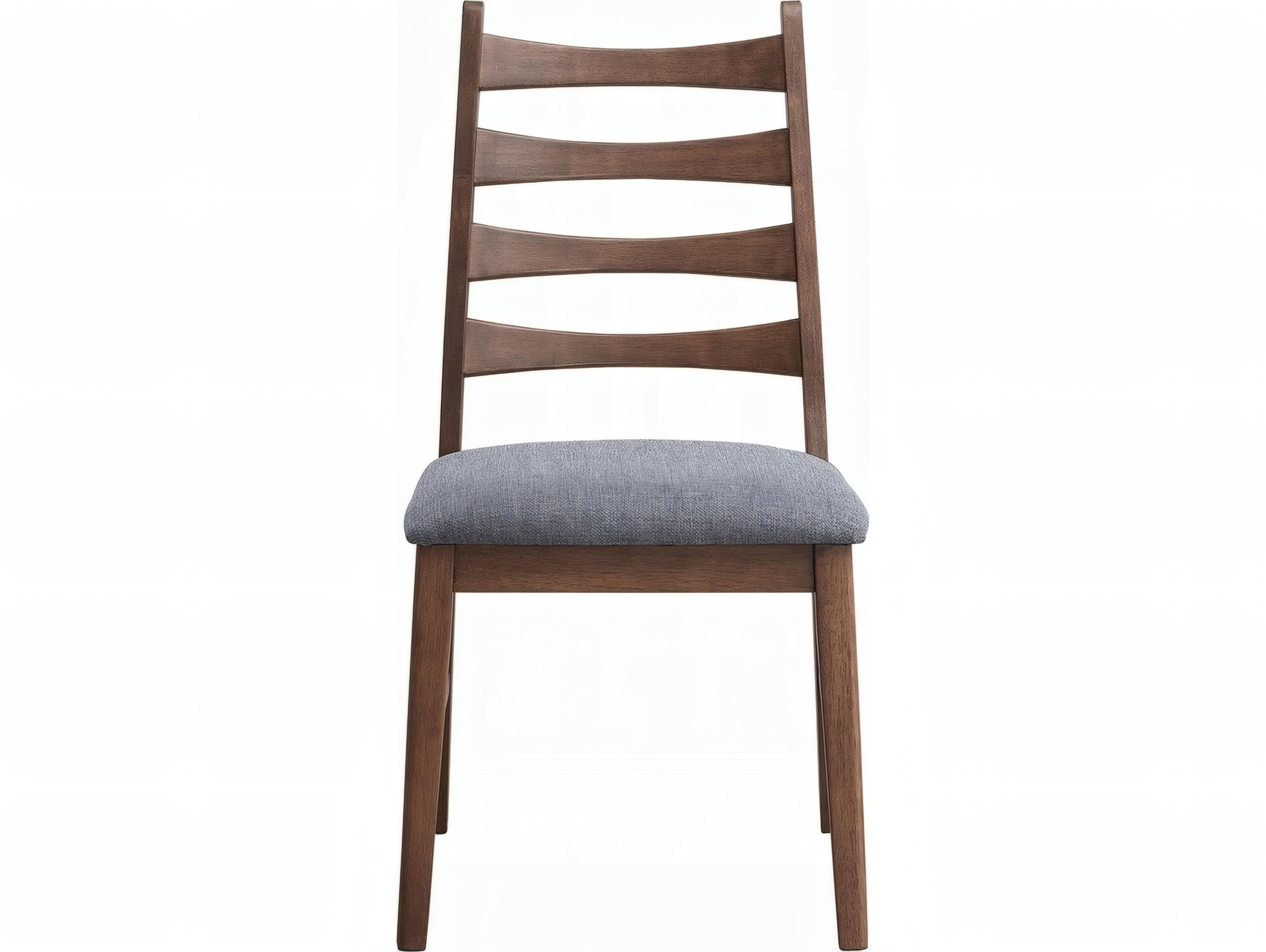 Acme Furniture Mayah Rubberwood Brown Upholstered Armless Dining Chair Set of 2