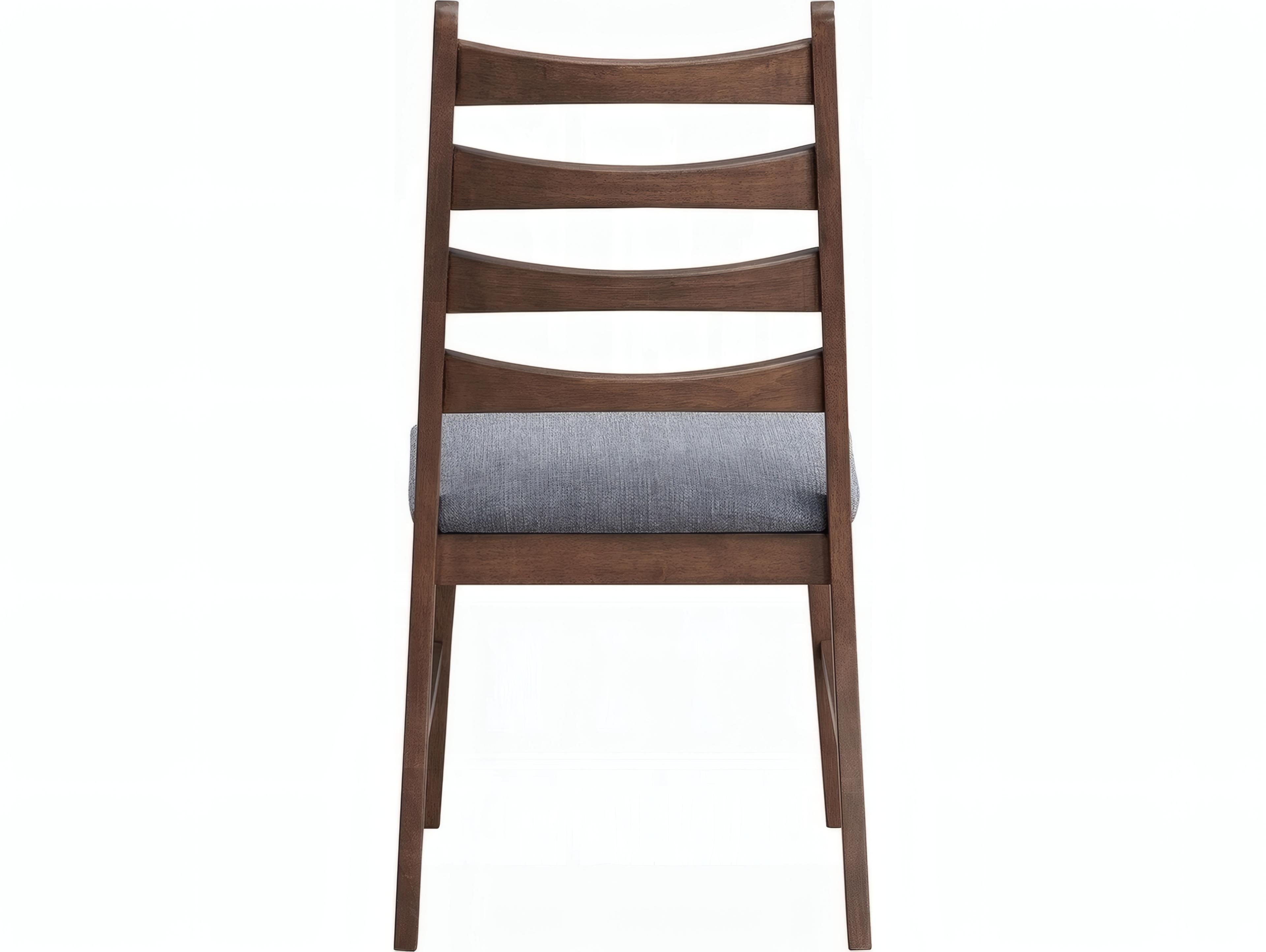 Acme Furniture Mayah Rubberwood Brown Upholstered Armless Dining Chair Set of 2