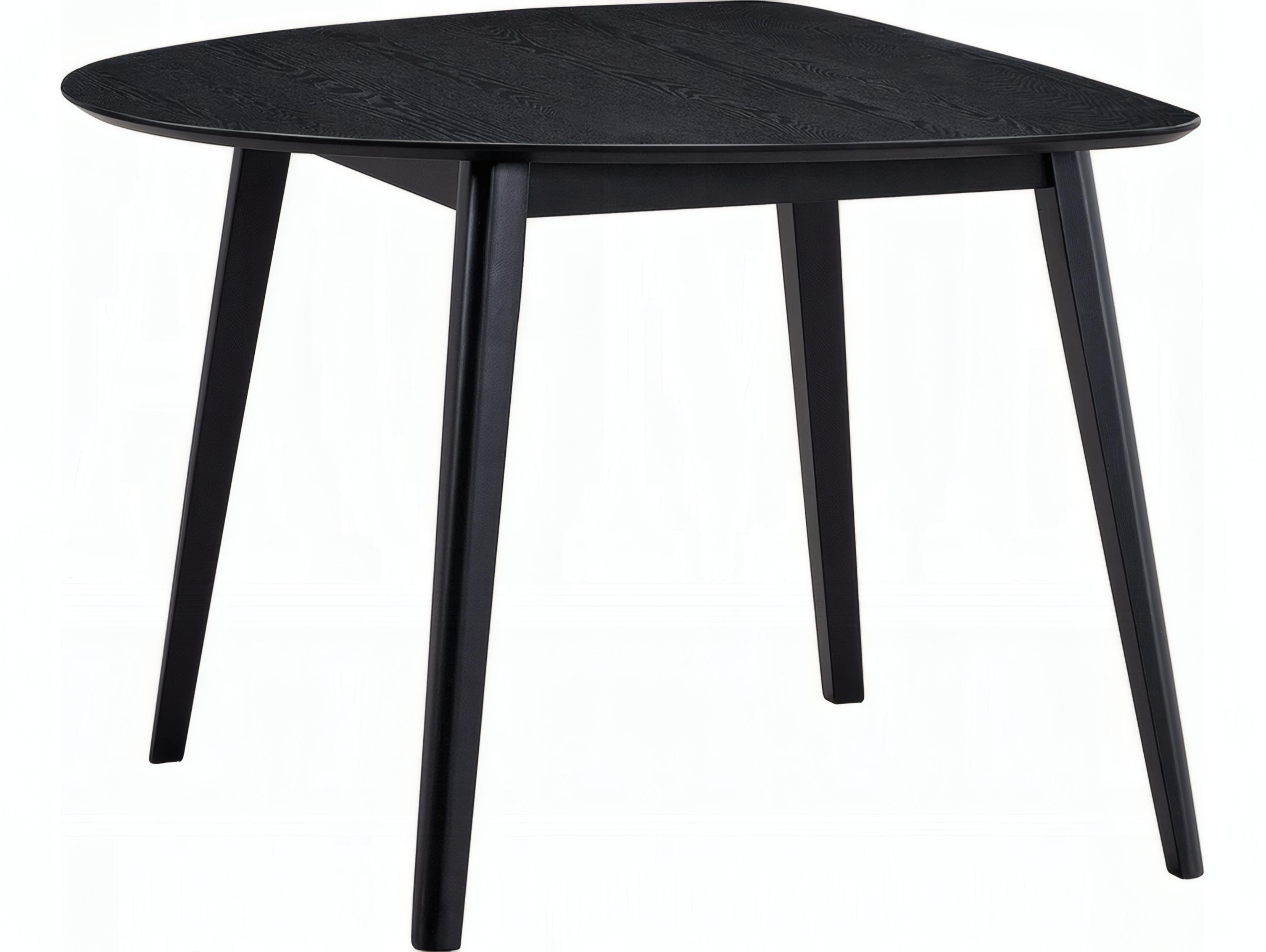 Acme Furniture Real Rectangular Wood Black Dining Table