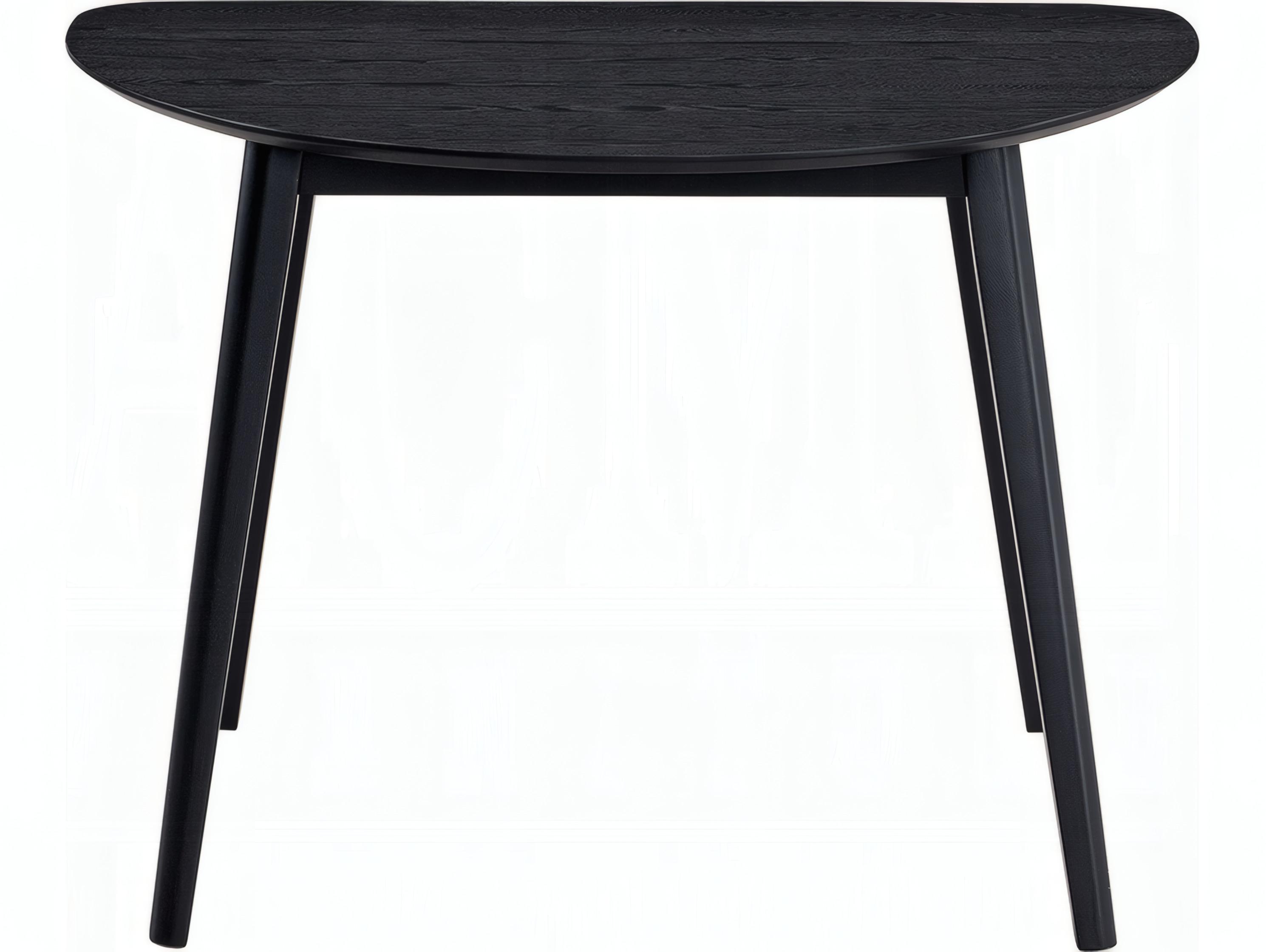 Acme Furniture Real Rectangular Wood Black Dining Table