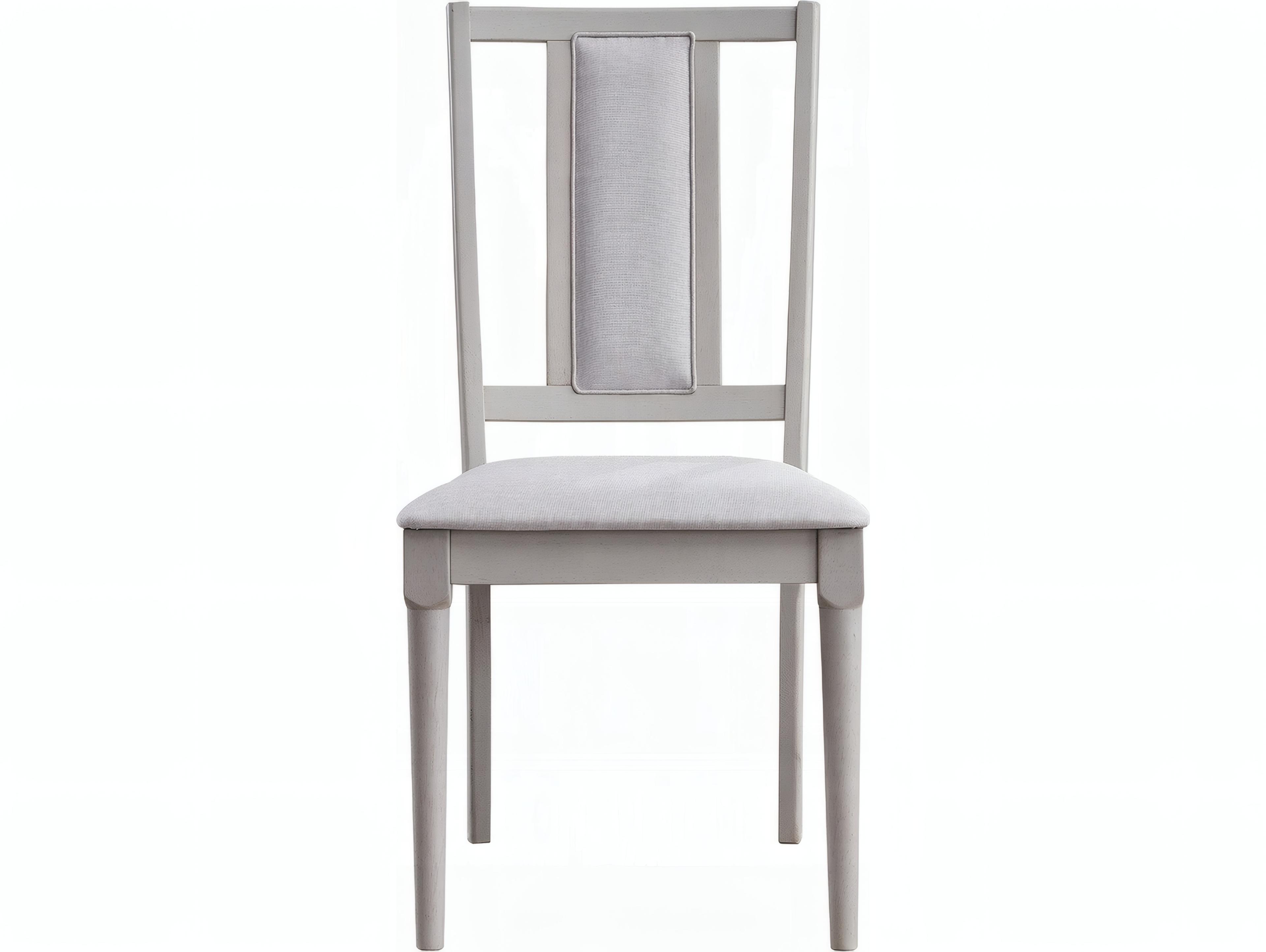 Acme Furniture Marta Rubberwood Beige Upholstered Armless Dining Chair Set of 2
