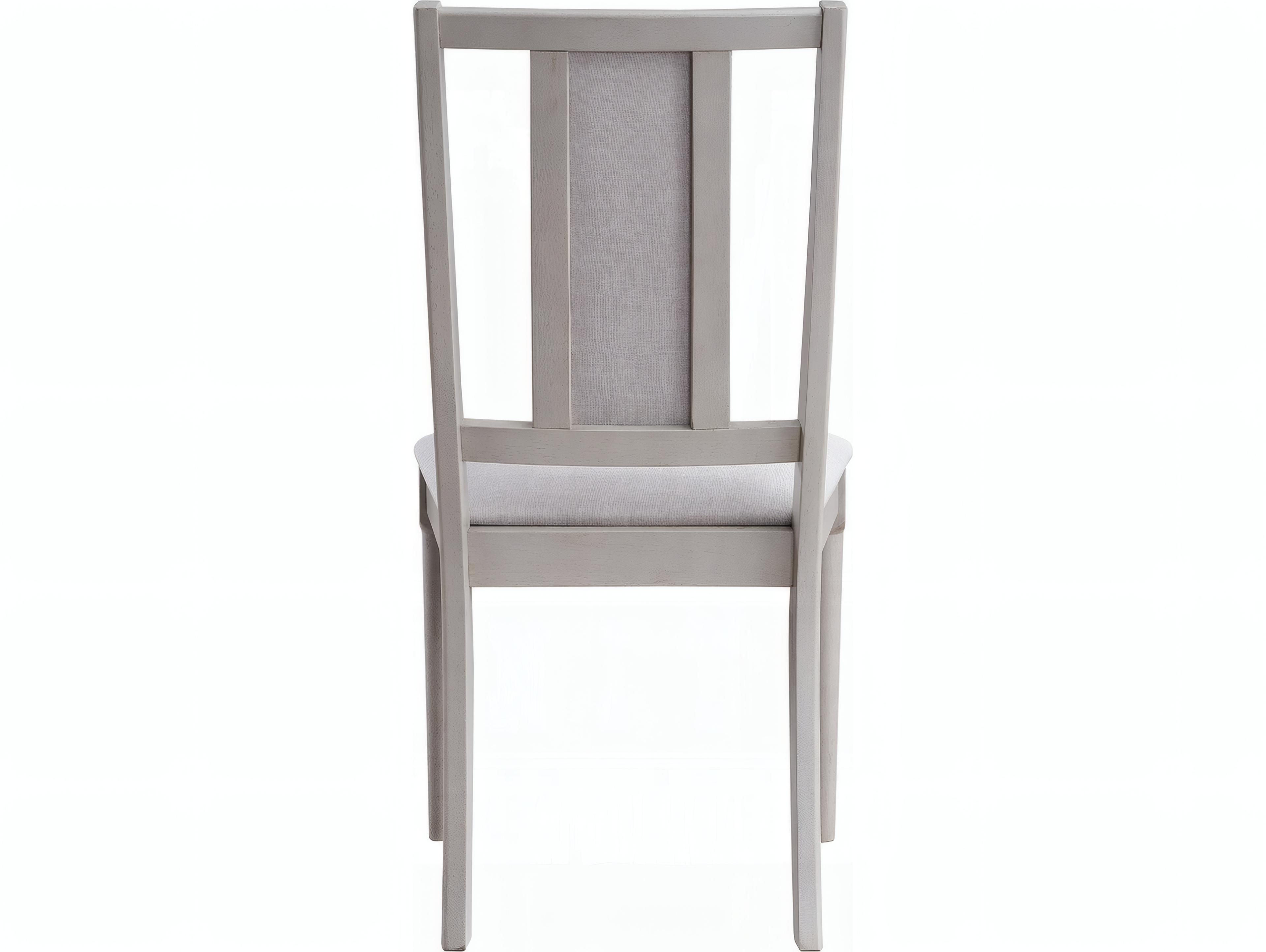 Acme Furniture Marta Rubberwood Beige Upholstered Armless Dining Chair Set of 2