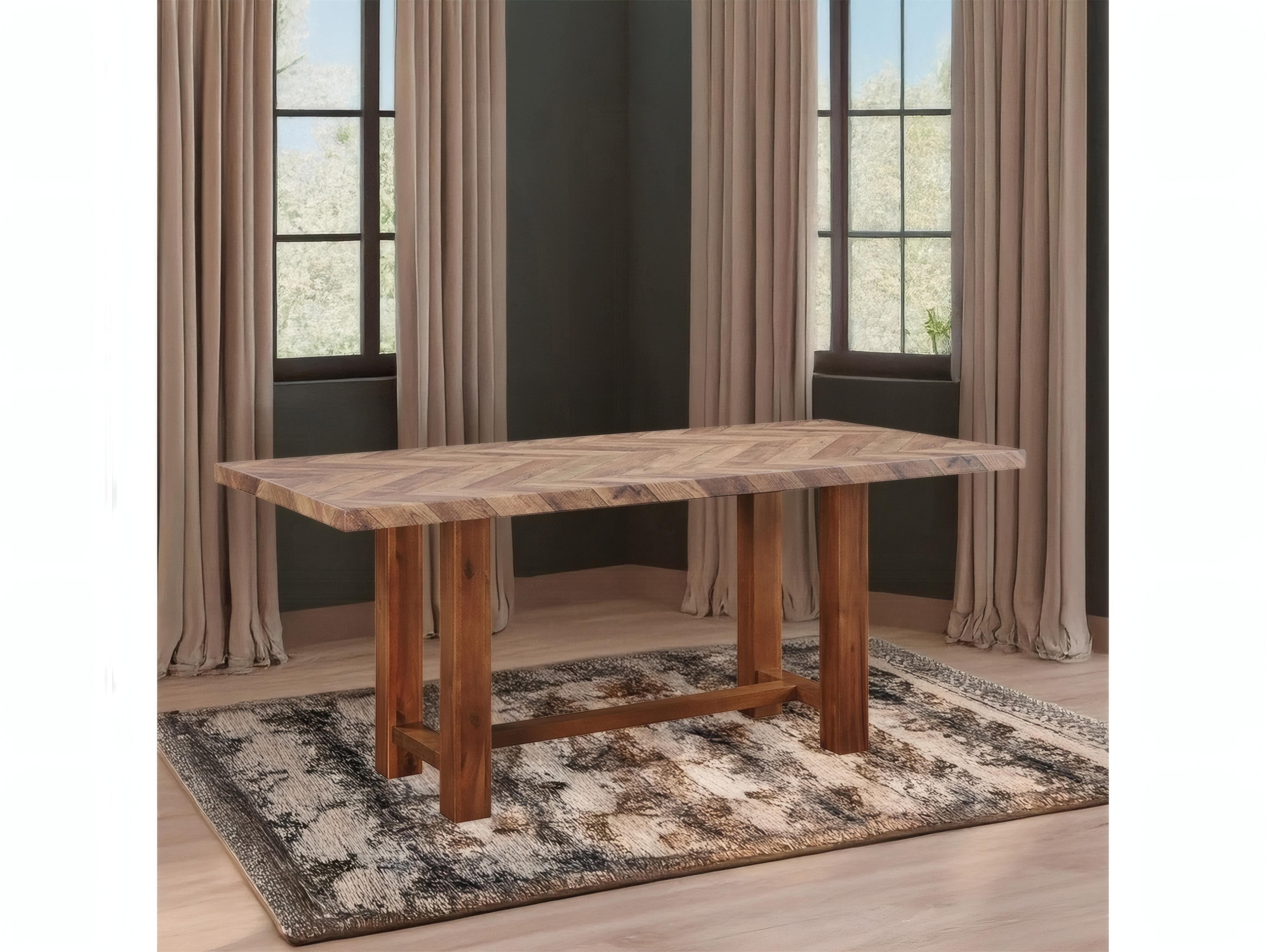 Acme Furniture Gilsea Rectangular Wood Brown Dining Table