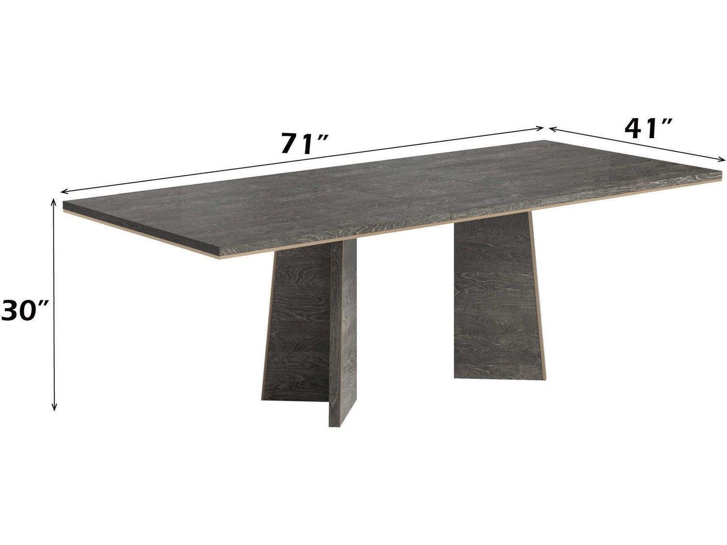 Acme Furniture Venezia Rectangular Wood Gray Dining Table