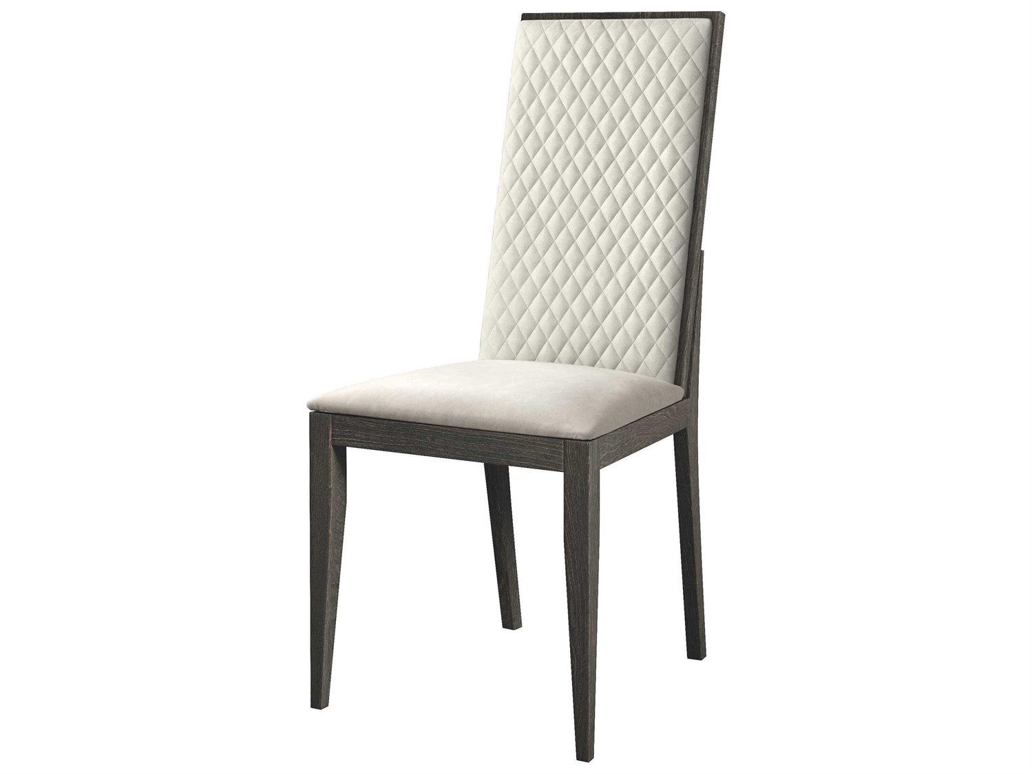 Acme Furniture Venezia Rubberwood Gray Faux Leather Armless Dining Chair Set of 2
