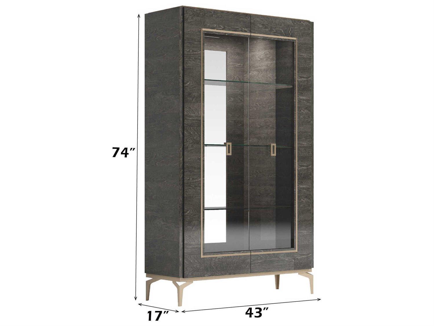 Acme Furniture Venezia Plywood Gray Bar Cabinet