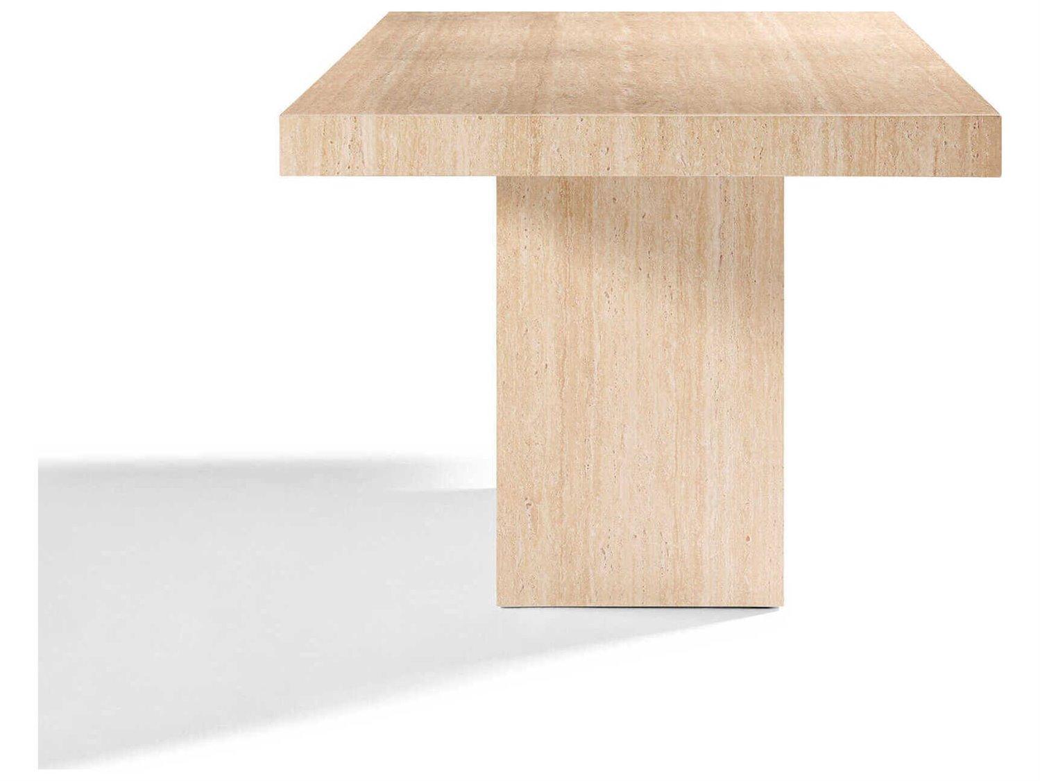 Acme Furniture Inca Rectangular Travertine Stone Dining Table