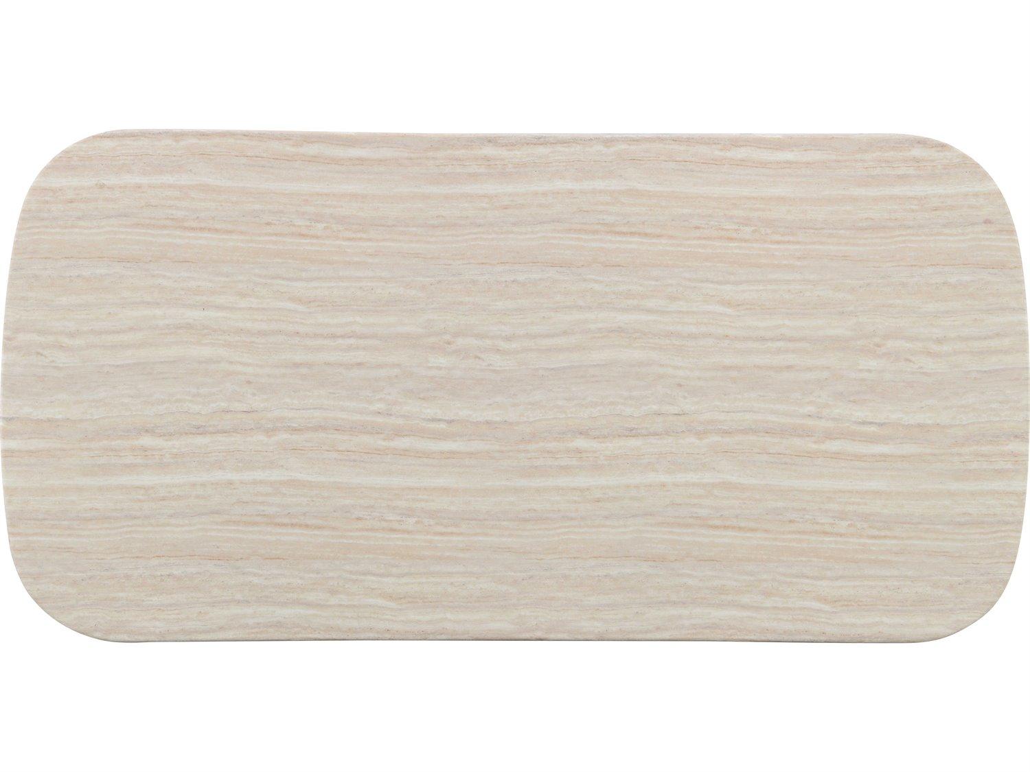 Acme Furniture Lidi Rectangular Marble Brown Natural Dining Table