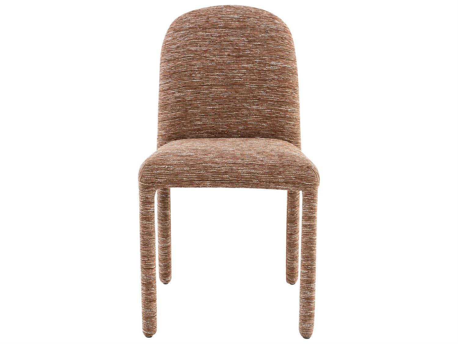 Acme Furniture Lidi Brown Upholstered Armless Dining Chair Set of 2