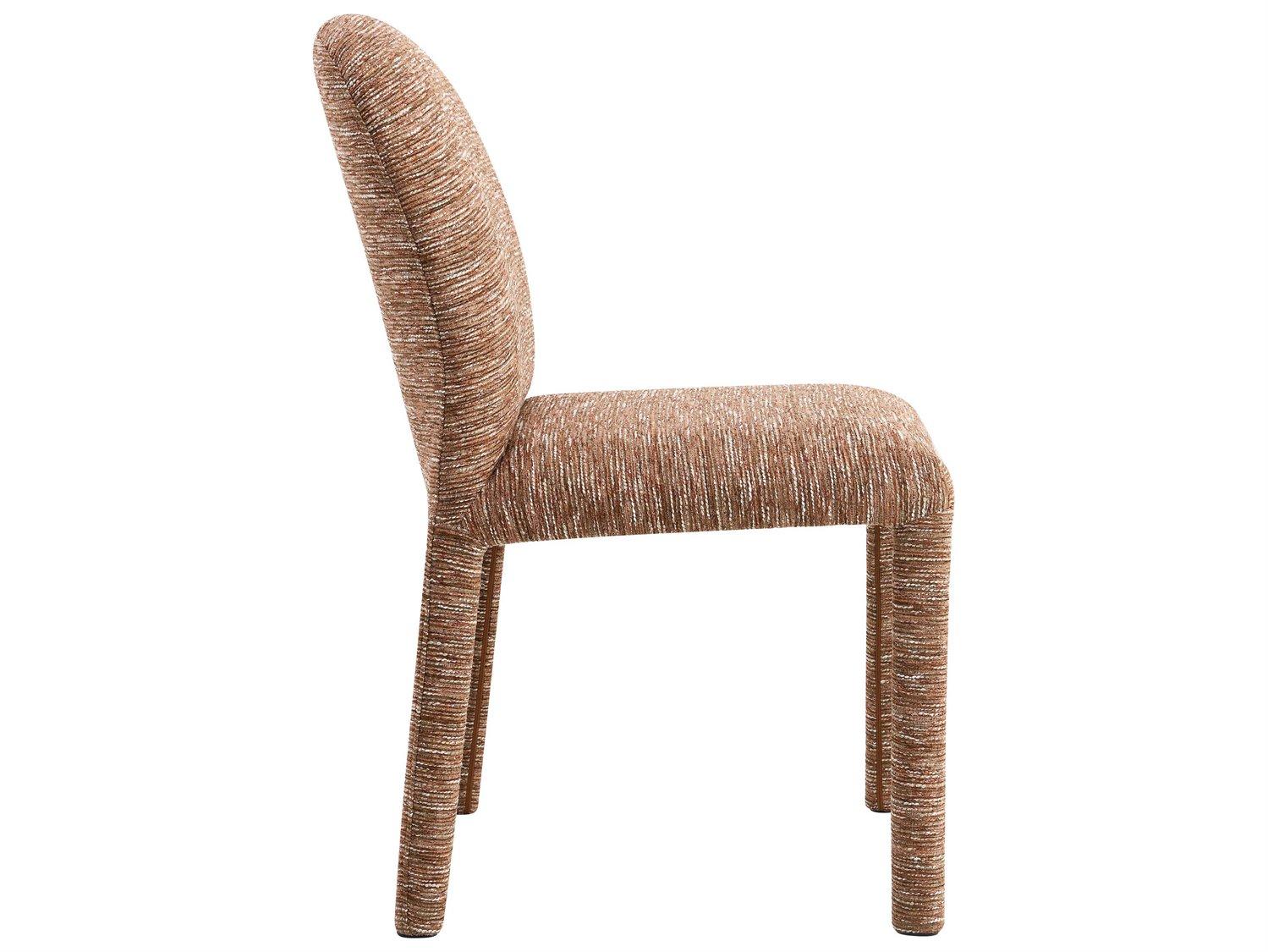 Acme Furniture Lidi Brown Upholstered Armless Dining Chair Set of 2