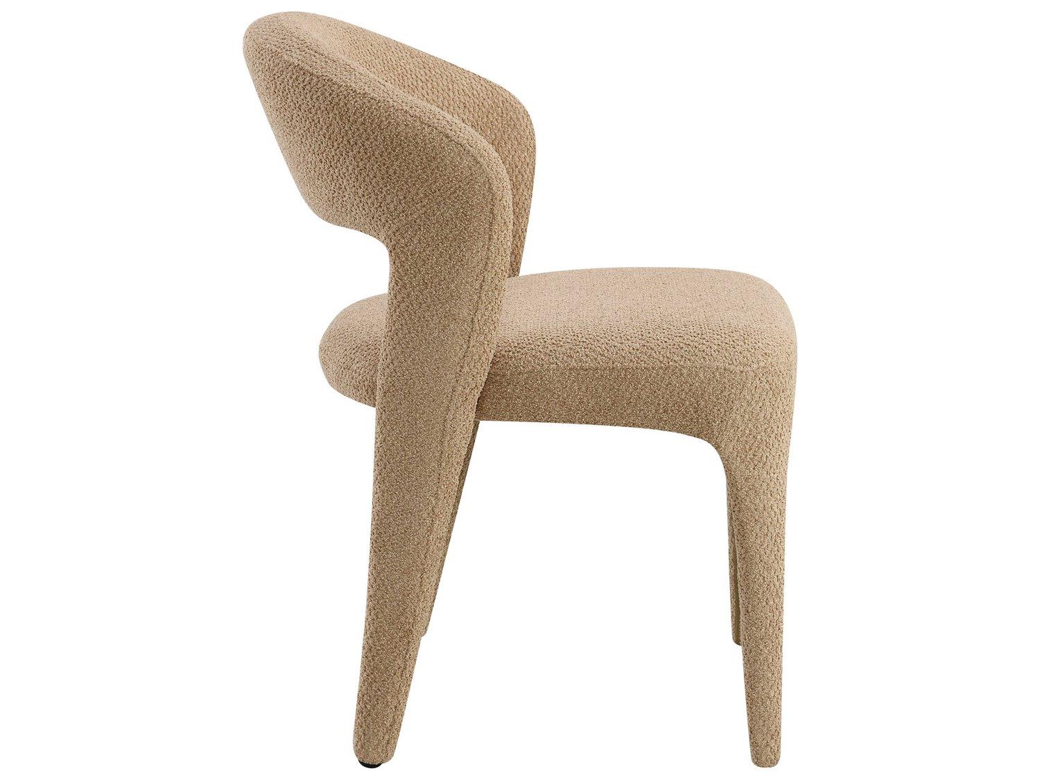 Acme Furniture Lidi Brown Upholstered Armless Dining Chair Set of 2