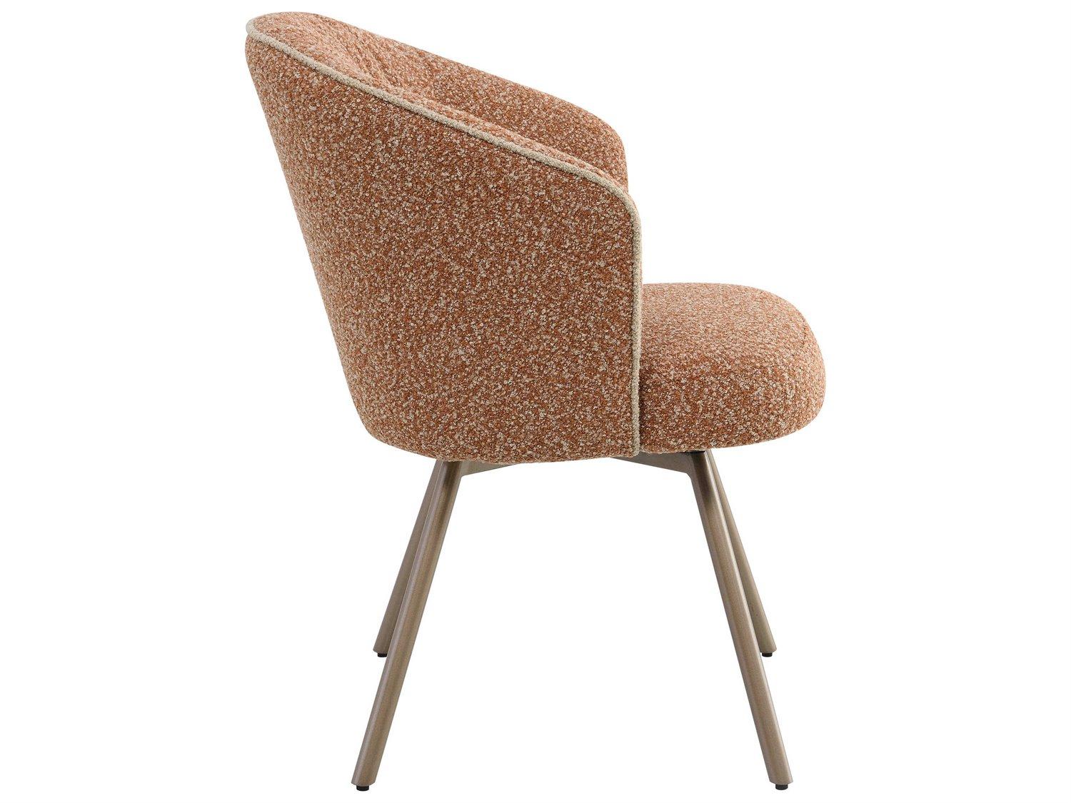 Acme Furniture Lidi Orange Upholstered Armless Dining Chair Set of 2