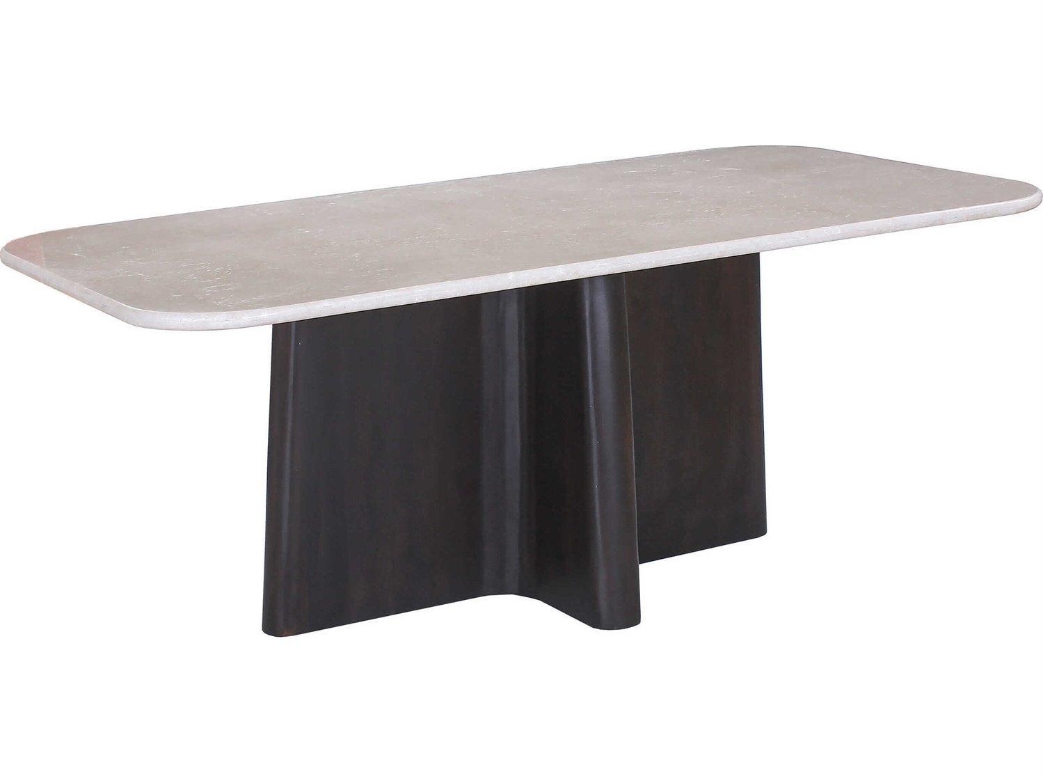 Acme Furniture Jacory Rectangular Bottocino Marble Top Espresso Dining Table