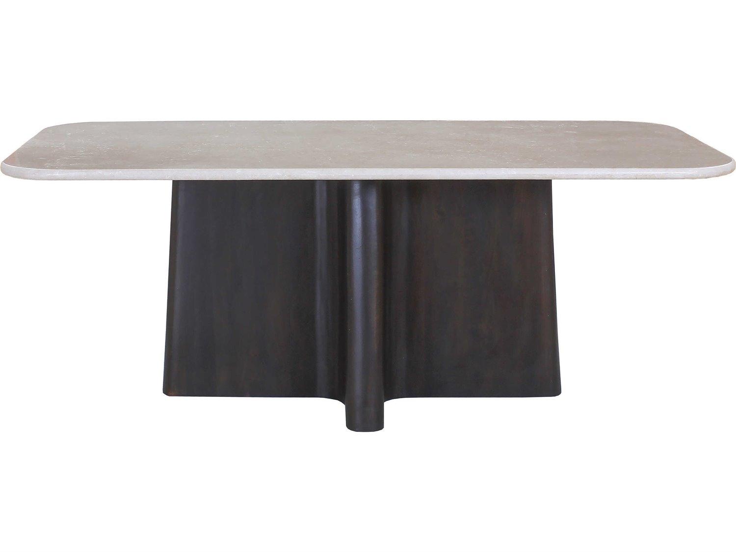 Acme Furniture Jacory Rectangular Bottocino Marble Top Espresso Dining Table