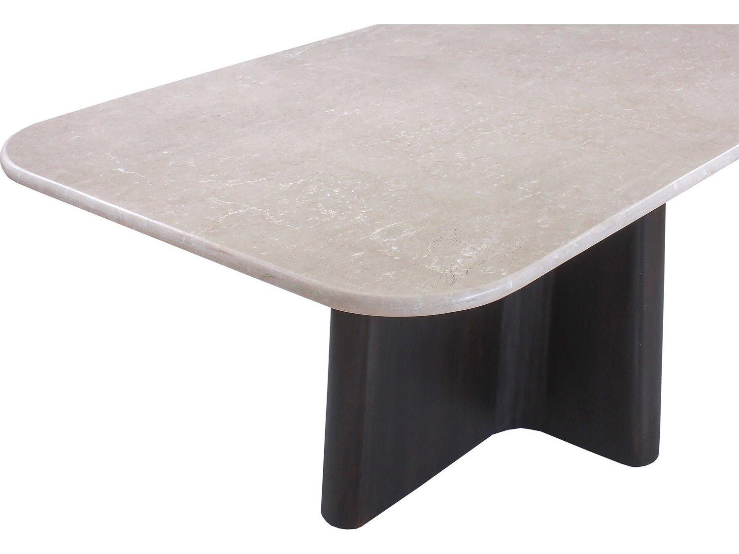 Acme Furniture Jacory Rectangular Bottocino Marble Top Espresso Dining Table
