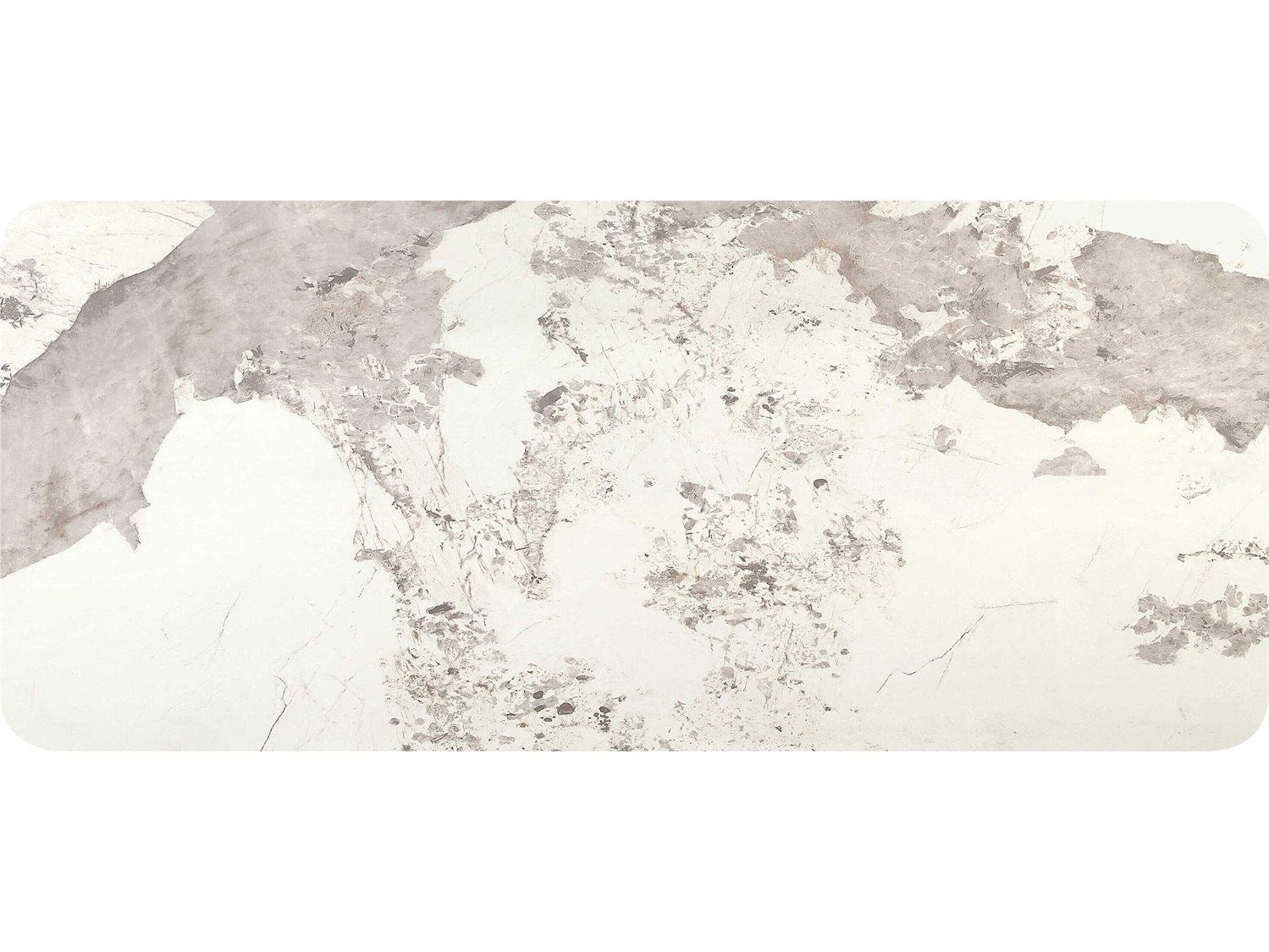 Acme Furniture Harvey Rectangular Marble Ceramic Top Brown Dining Table