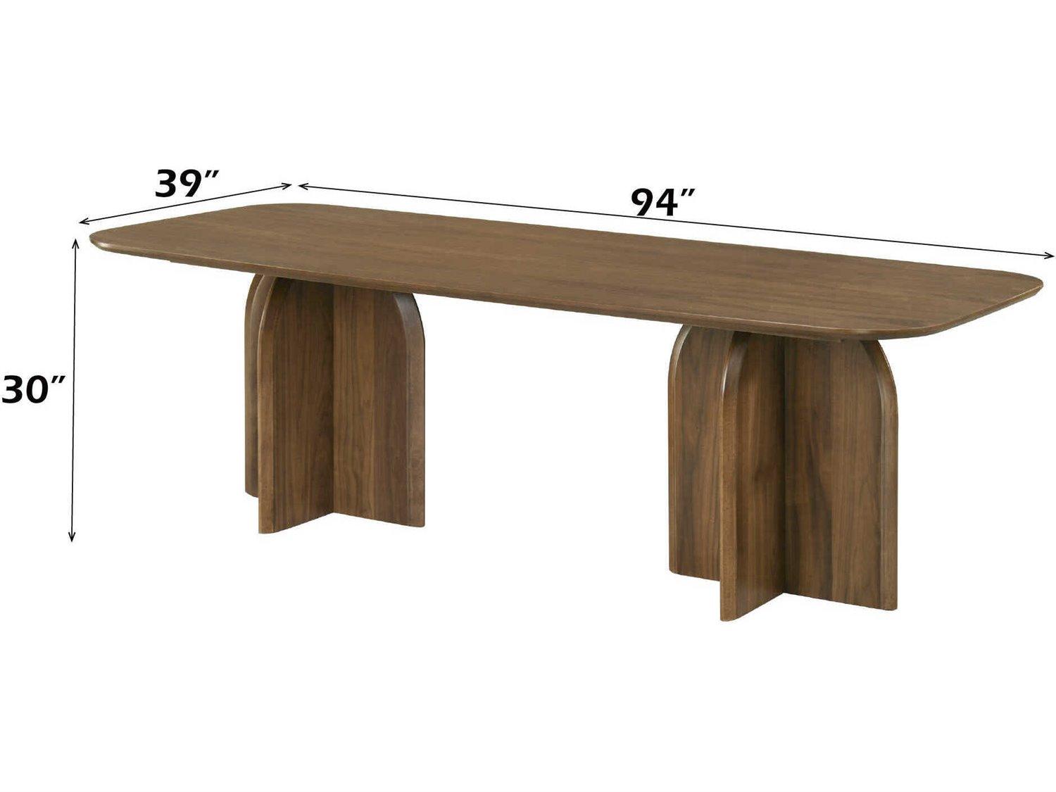 Acme Furniture Delmon Rectangular Wood Dark Walnut Dining Table