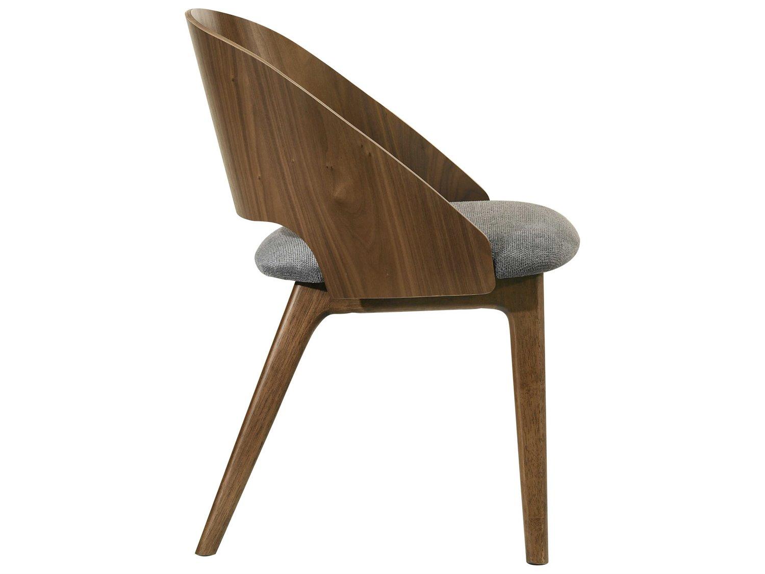 Acme Furniture Delmon Walnut Wood Brown Upholstered Armless Dining Chair Set of 2