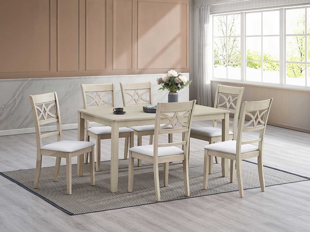 Acme Furniture Ferris Rubberwood Dining Room Set