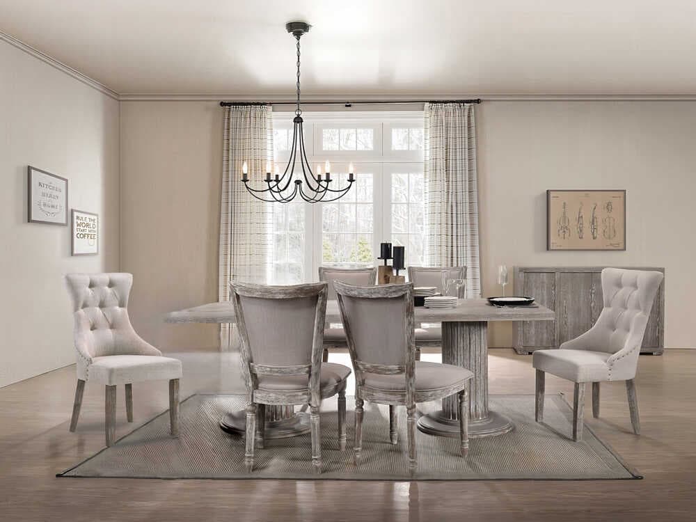 Acme Furniture Gabrian Rubberwood Dining Room Set