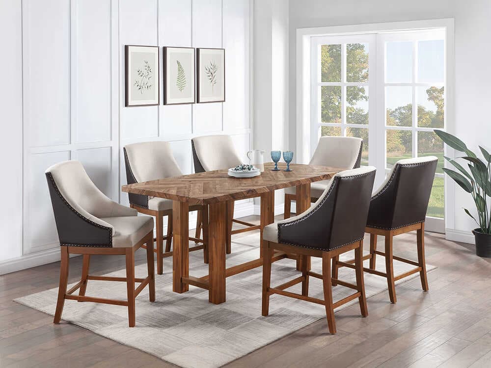 Acme Furniture Gilsea Acacia Wood Dining Room Set