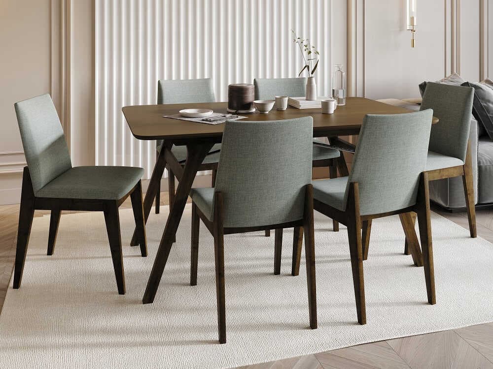 Acme Furniture Kaela Rubberwood Dining Room Set