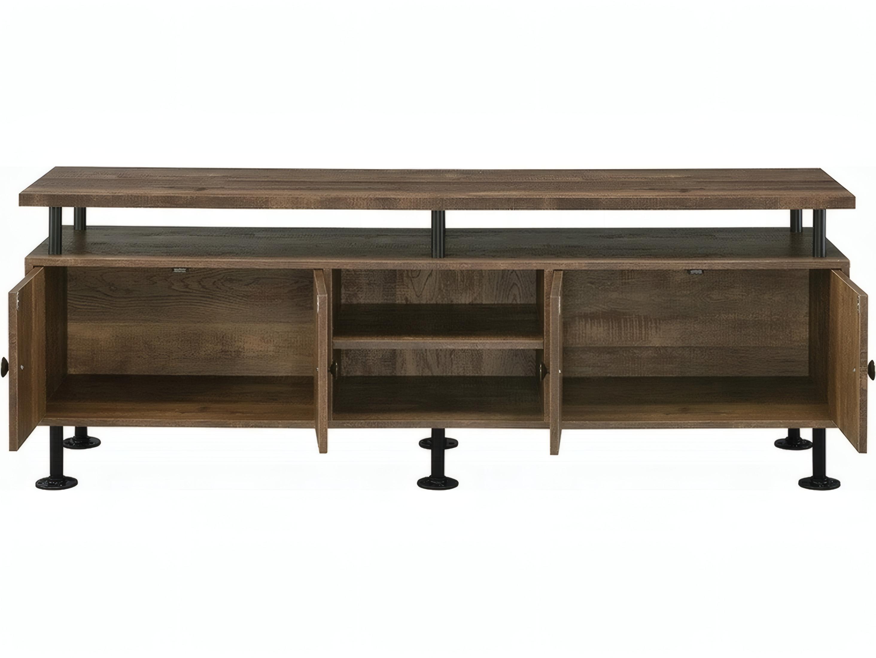 Acme Furniture Ensata Ii 24" Rustic Oak Black Media Console