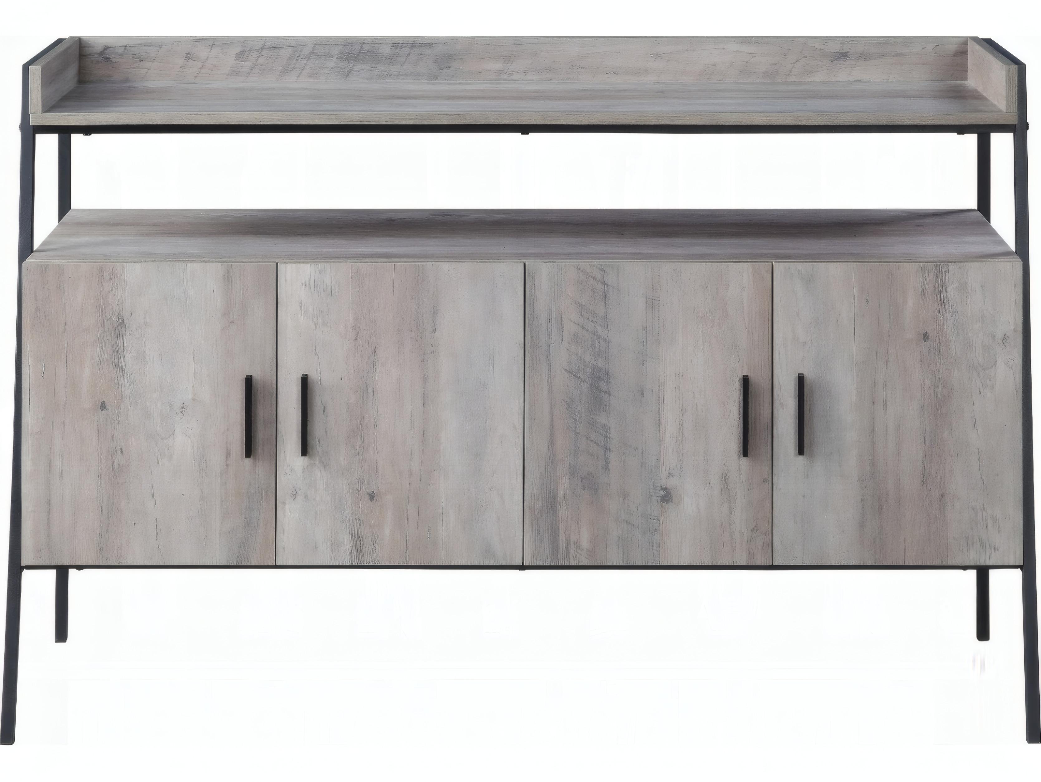 Acme Furniture 52" Gray Oak Black Media Console