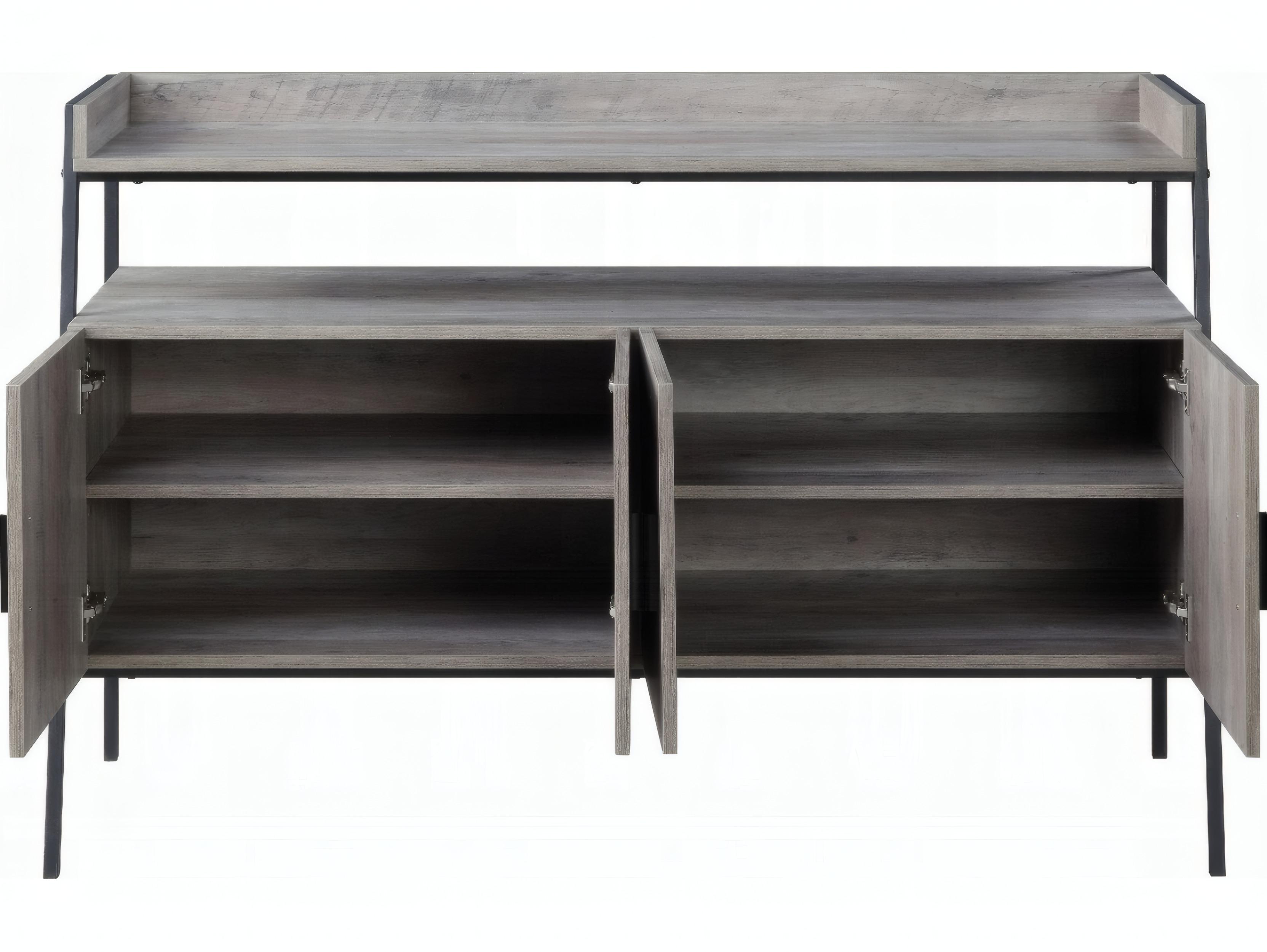 Acme Furniture 52" Gray Oak Black Media Console