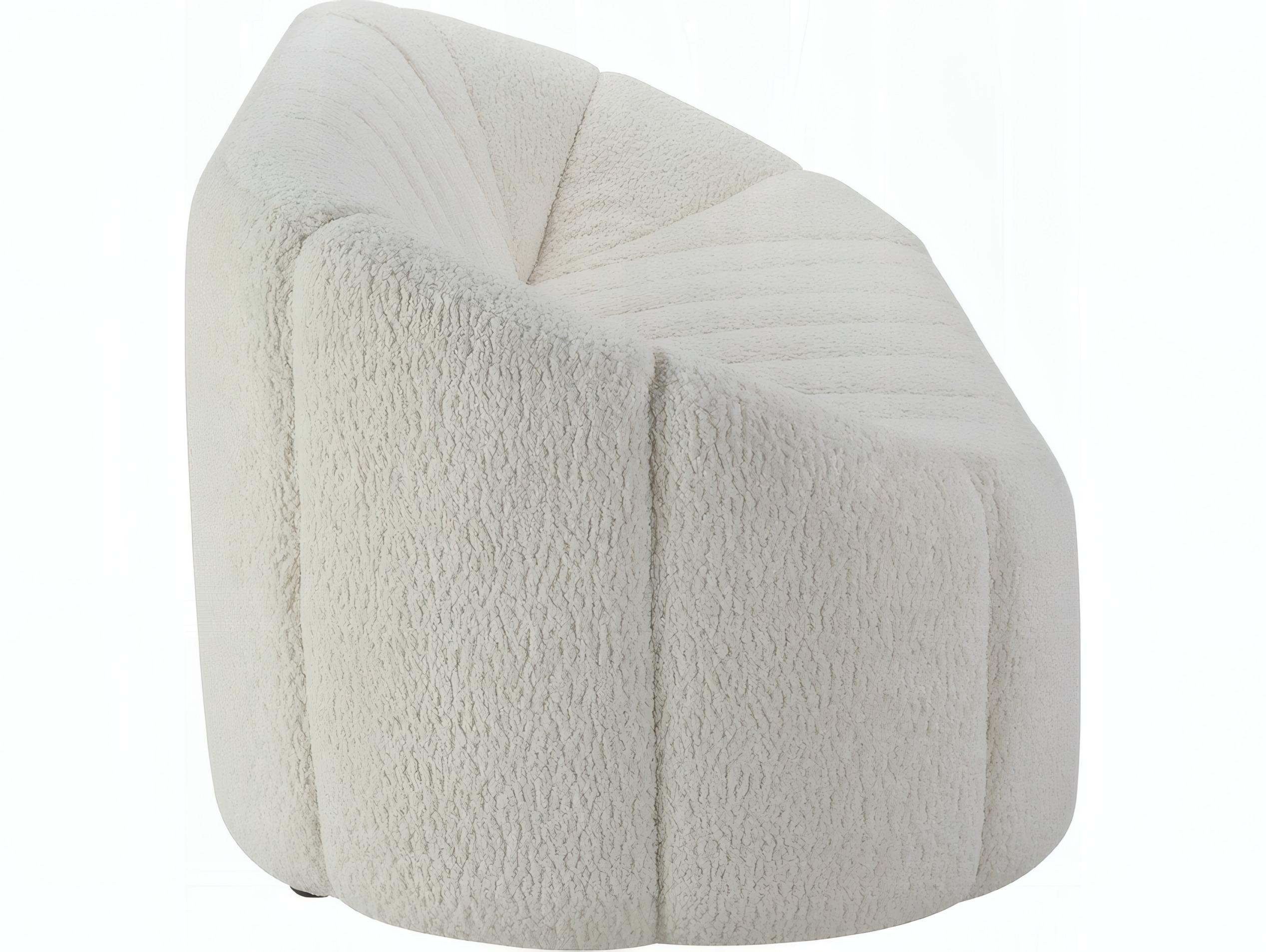 Acme Furniture Osmash White Teddy Sherpa Upholstered Sofa