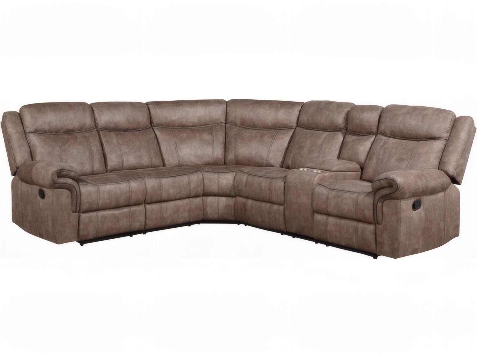 Acme Furniture Dollum Brown Upholstered Sectional Sofa