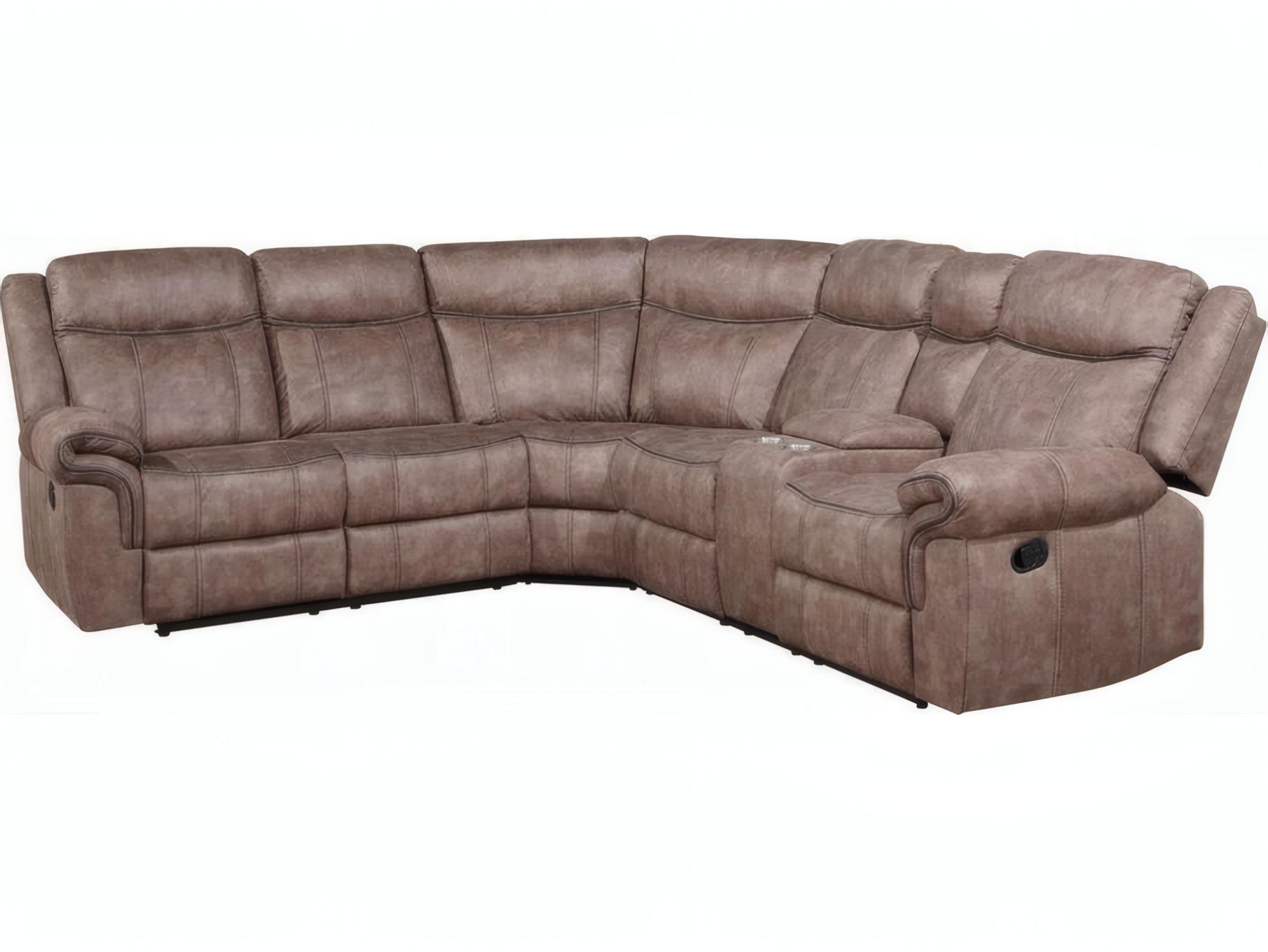 Acme Furniture Dollum Brown Upholstered Sectional Sofa