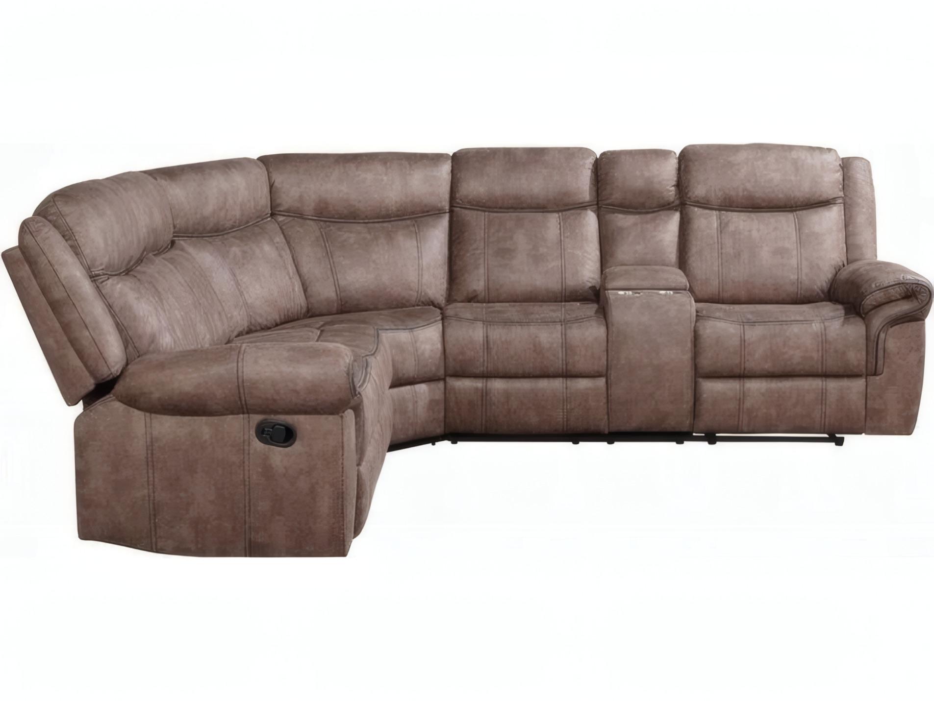 Acme Furniture Dollum Brown Upholstered Sectional Sofa