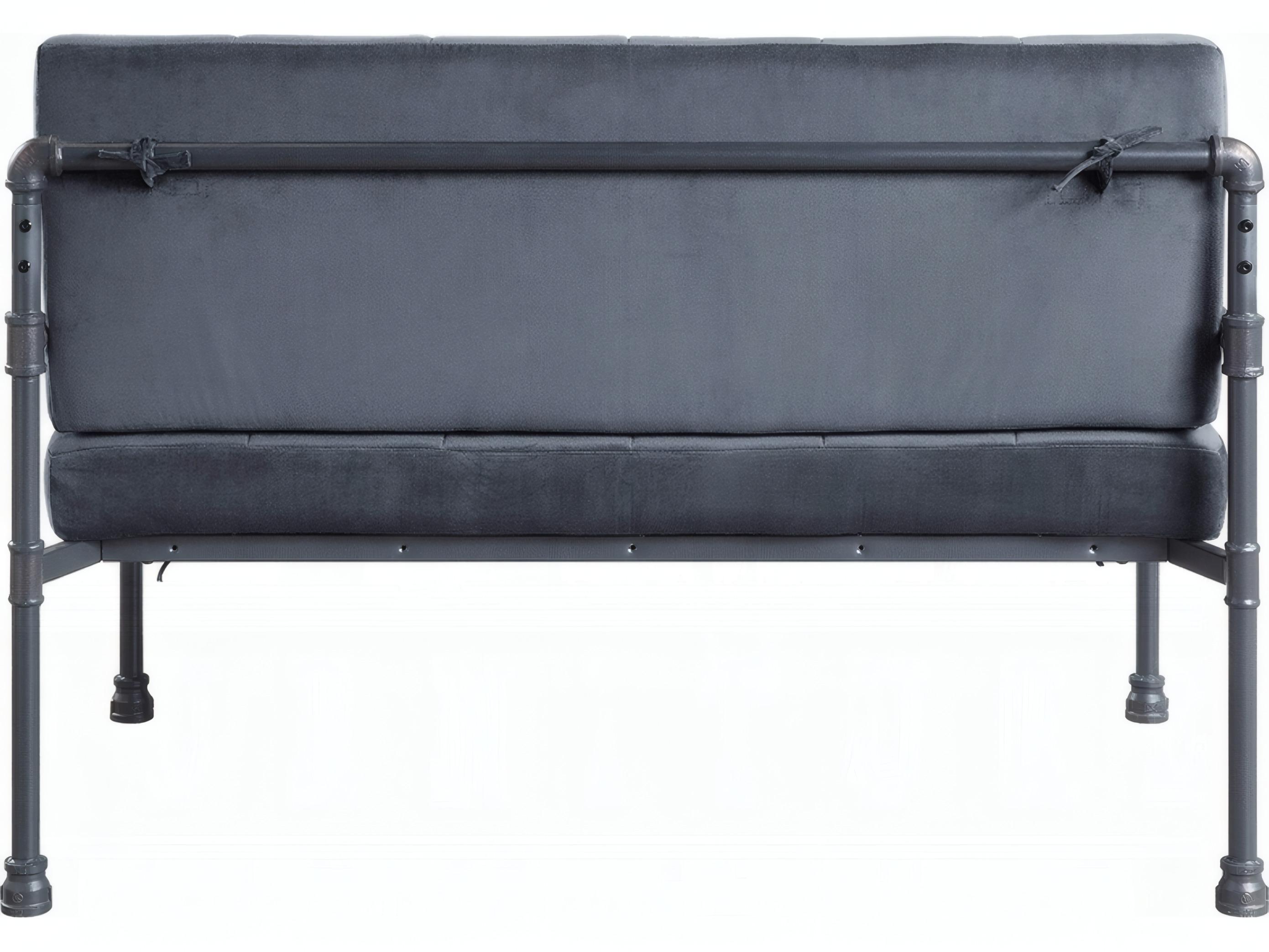 Acme Furniture Brantley Gray Velvet Sandy Upholstered Loveseat