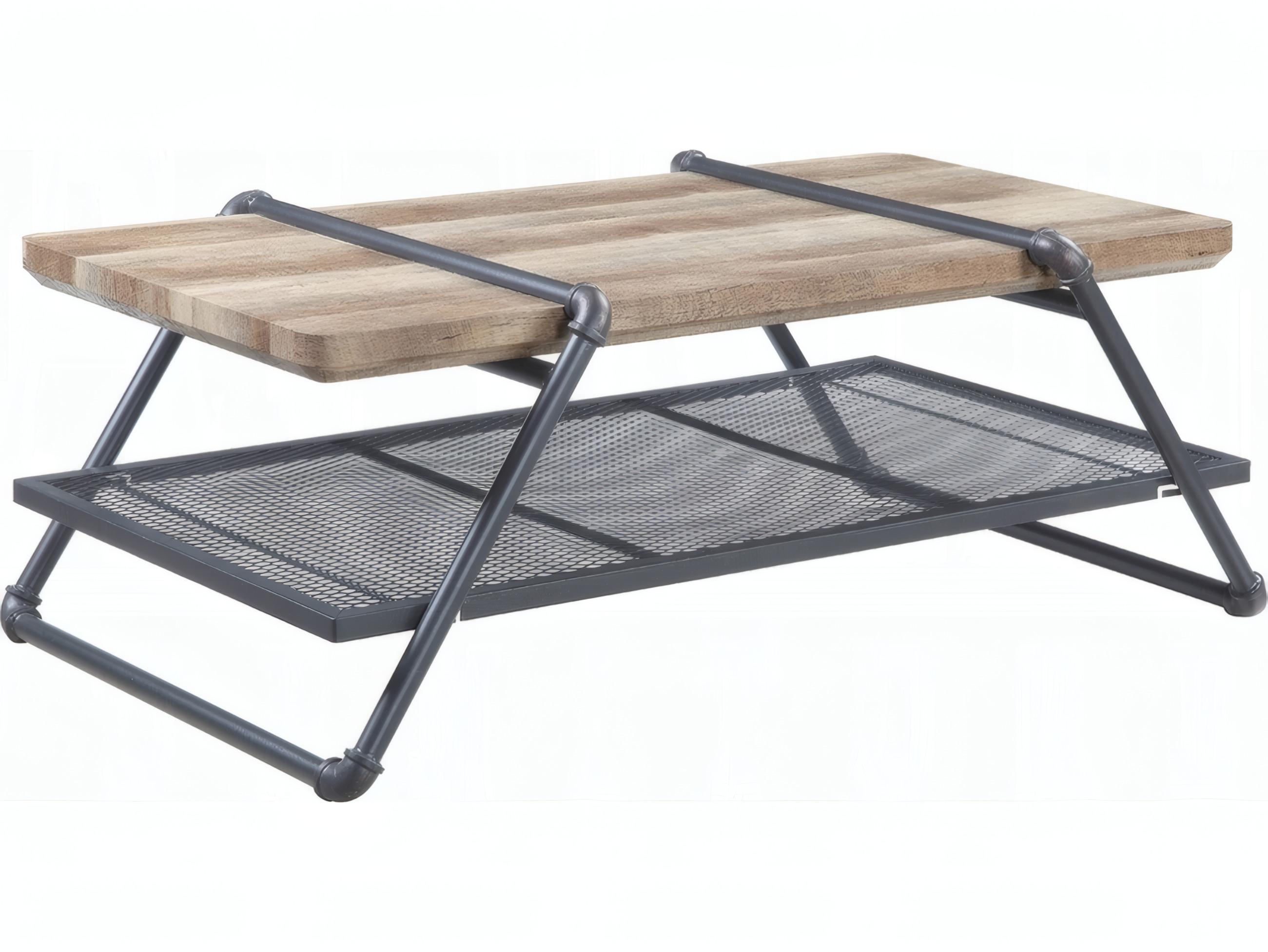 Acme Furniture Brantley Rectangular Wood Oak Sandy Gray Coffee Table