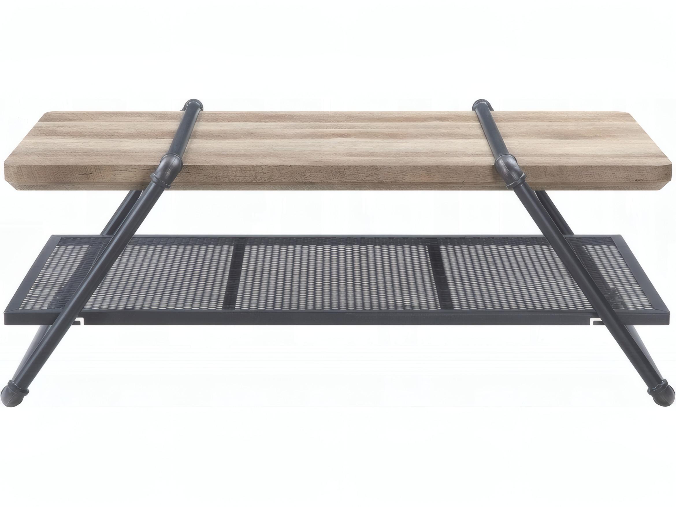 Acme Furniture Brantley Rectangular Wood Oak Sandy Gray Coffee Table