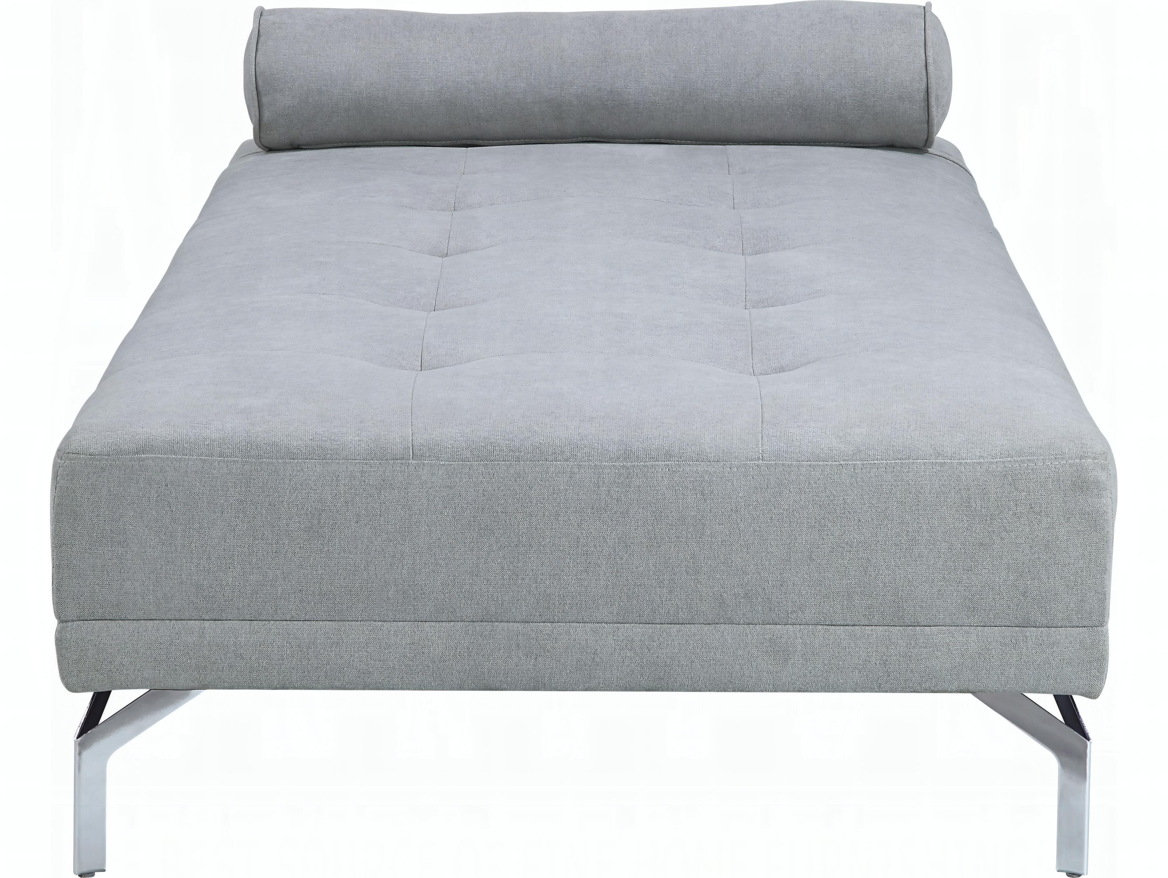 Acme Furniture Gray Melange Velvet Plywood Upholstered Daybed Bed