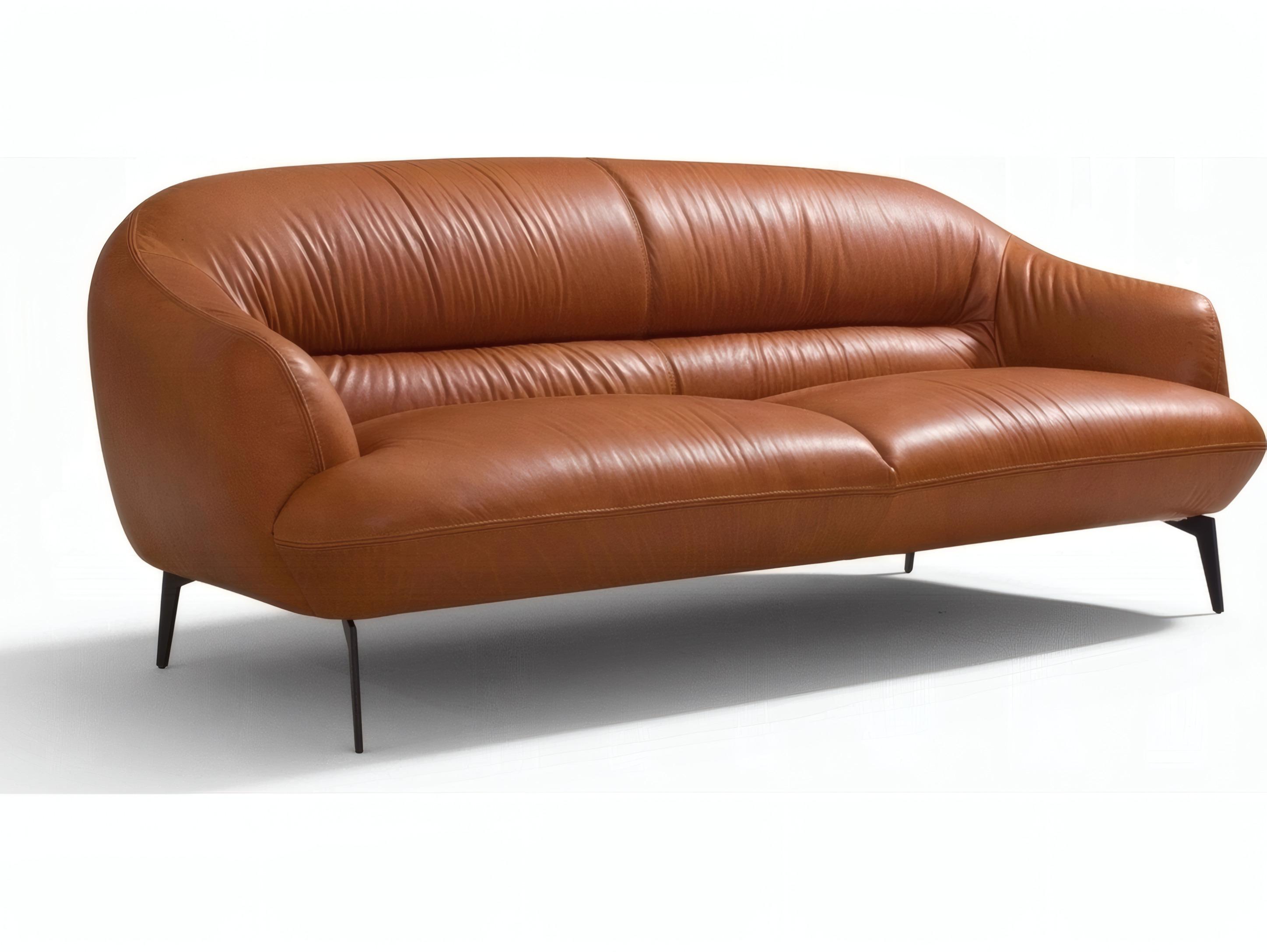 Acme Furniture Leonia Saddle Tan Brown Leather Sofa