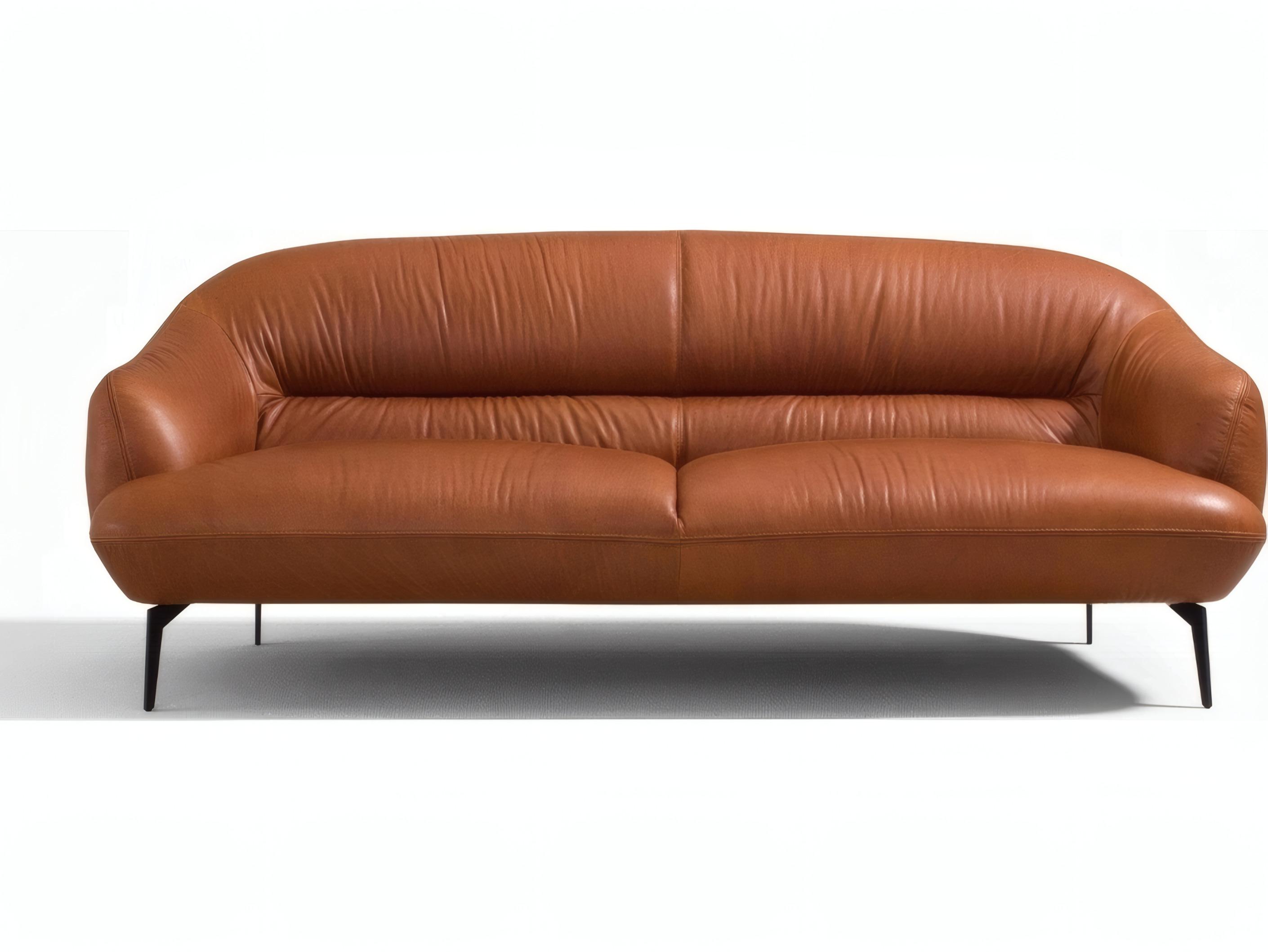 Acme Furniture Leonia Saddle Tan Brown Leather Sofa