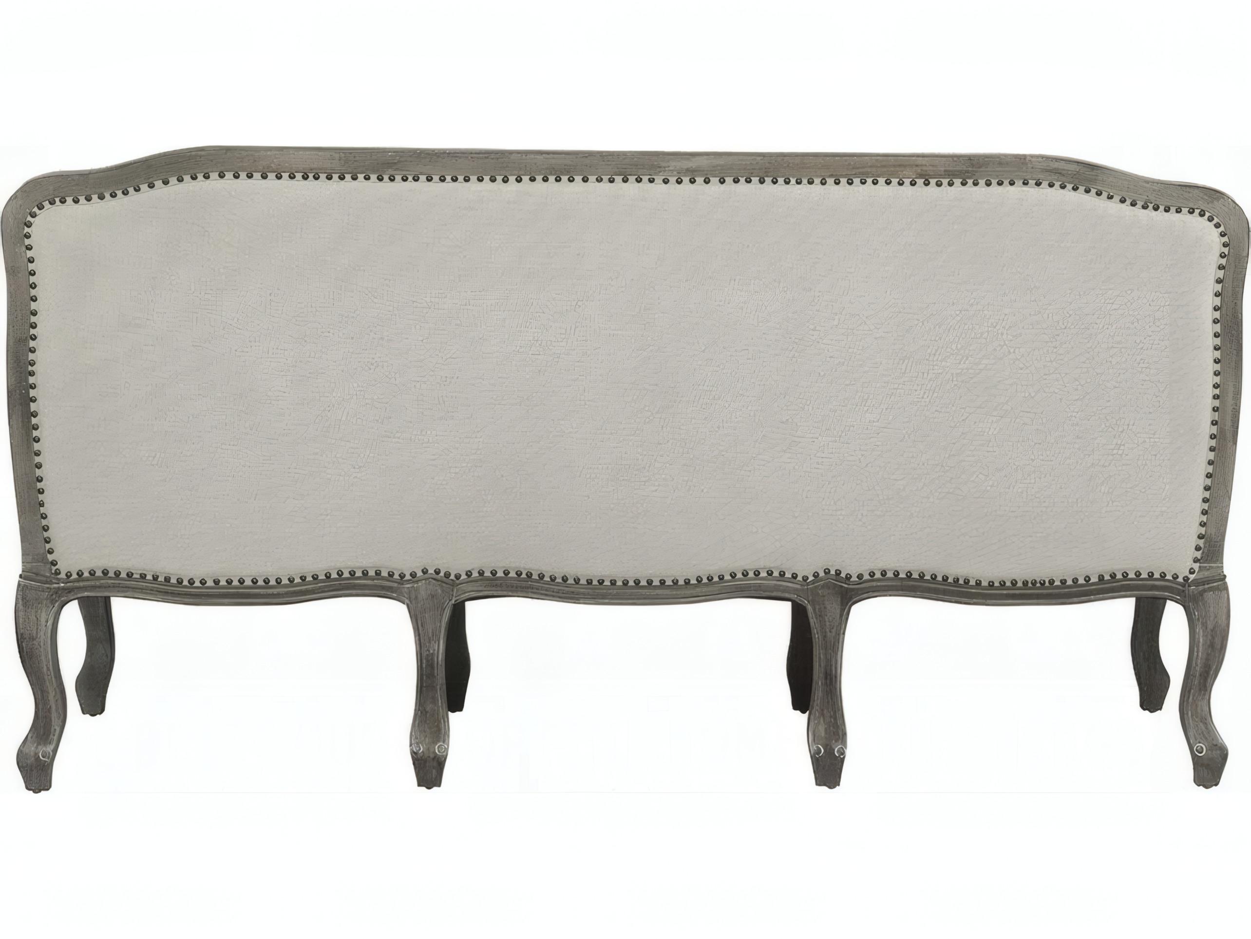 Acme Furniture Tania Cream Linen Brown Upholstered Sofa