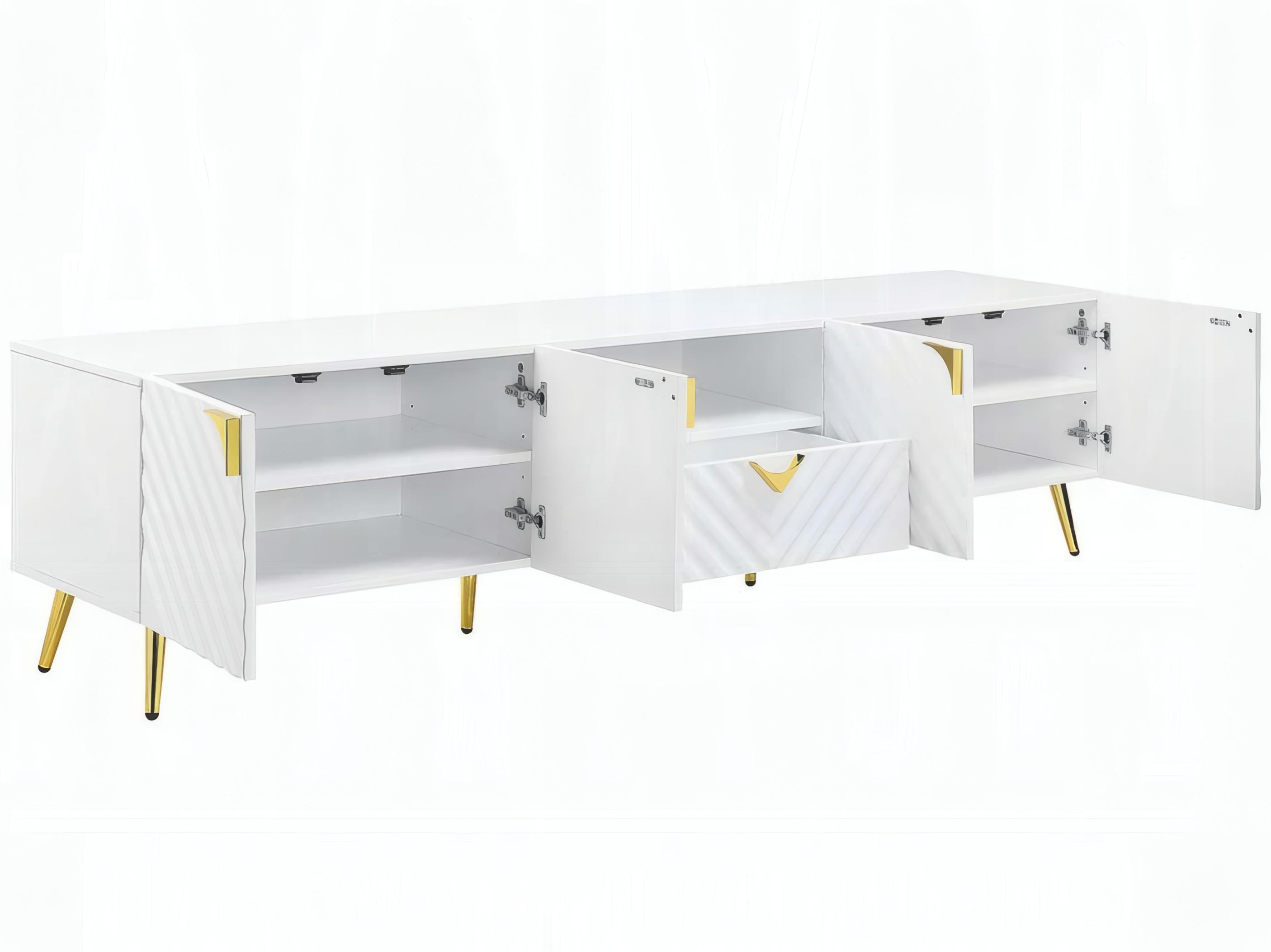 Acme Furniture Gaines 79" White High Gloss Media Console