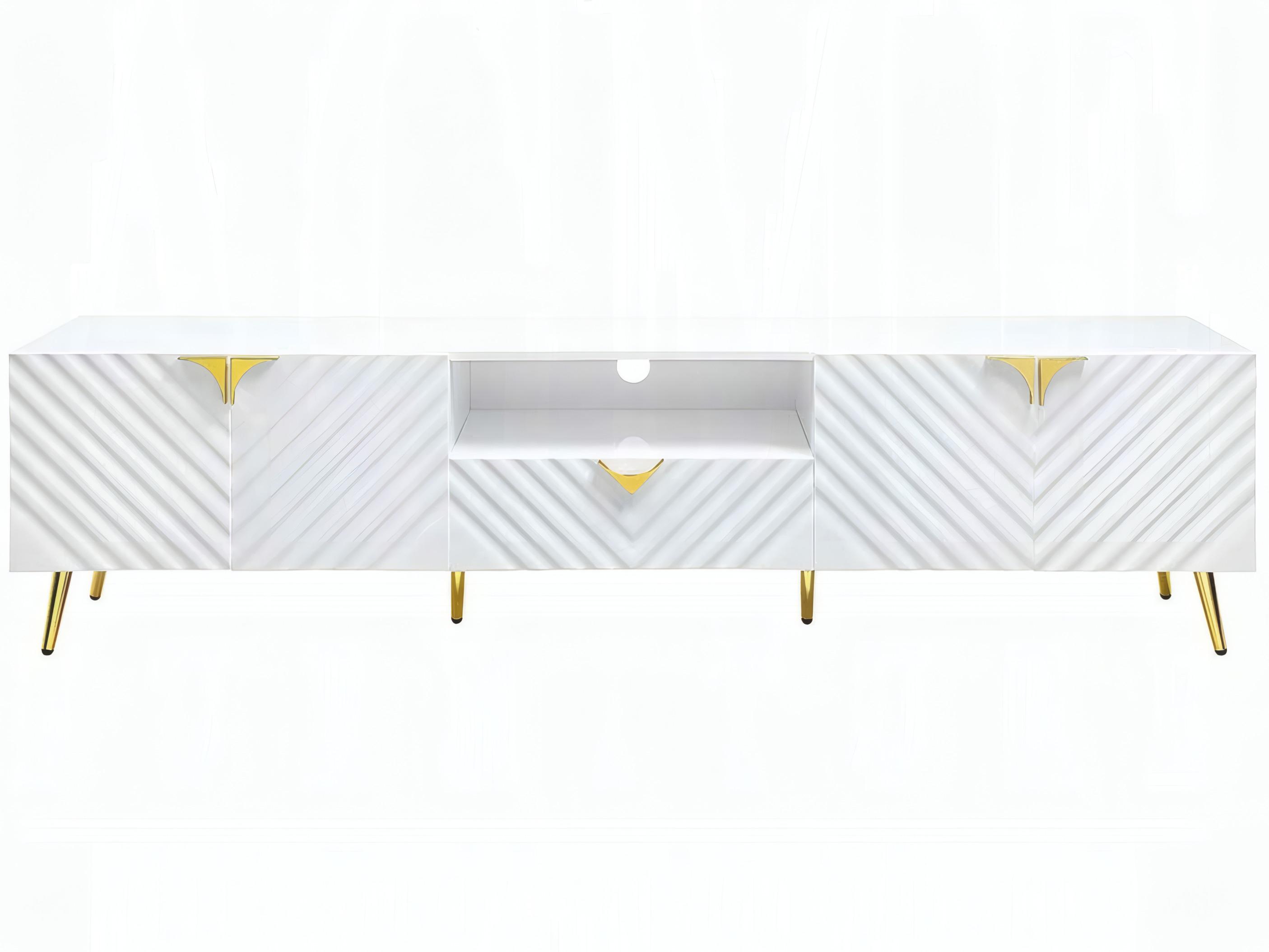 Acme Furniture Gaines 79" White High Gloss Media Console