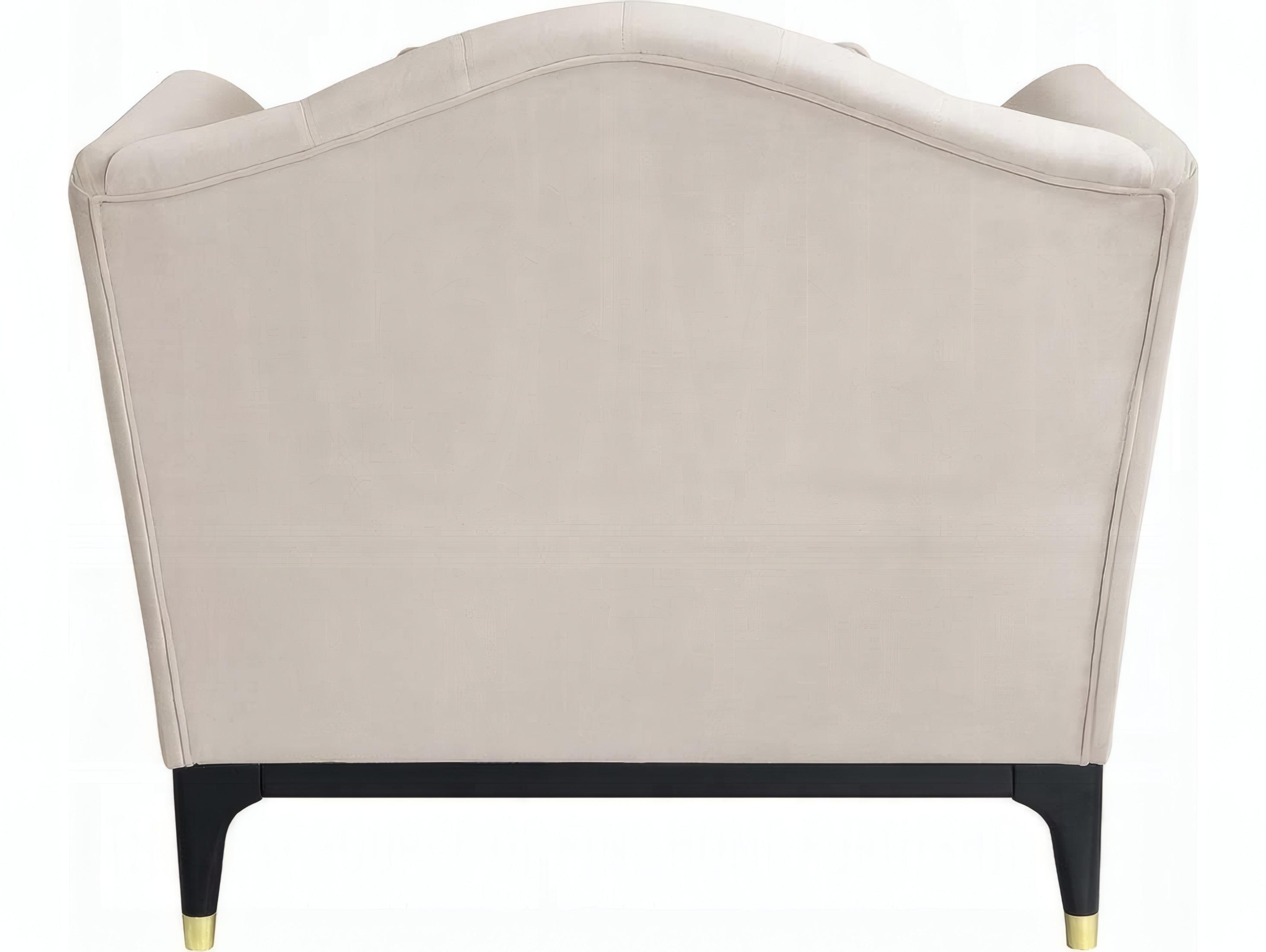 Acme Furniture Beige Velvet Accent Chair