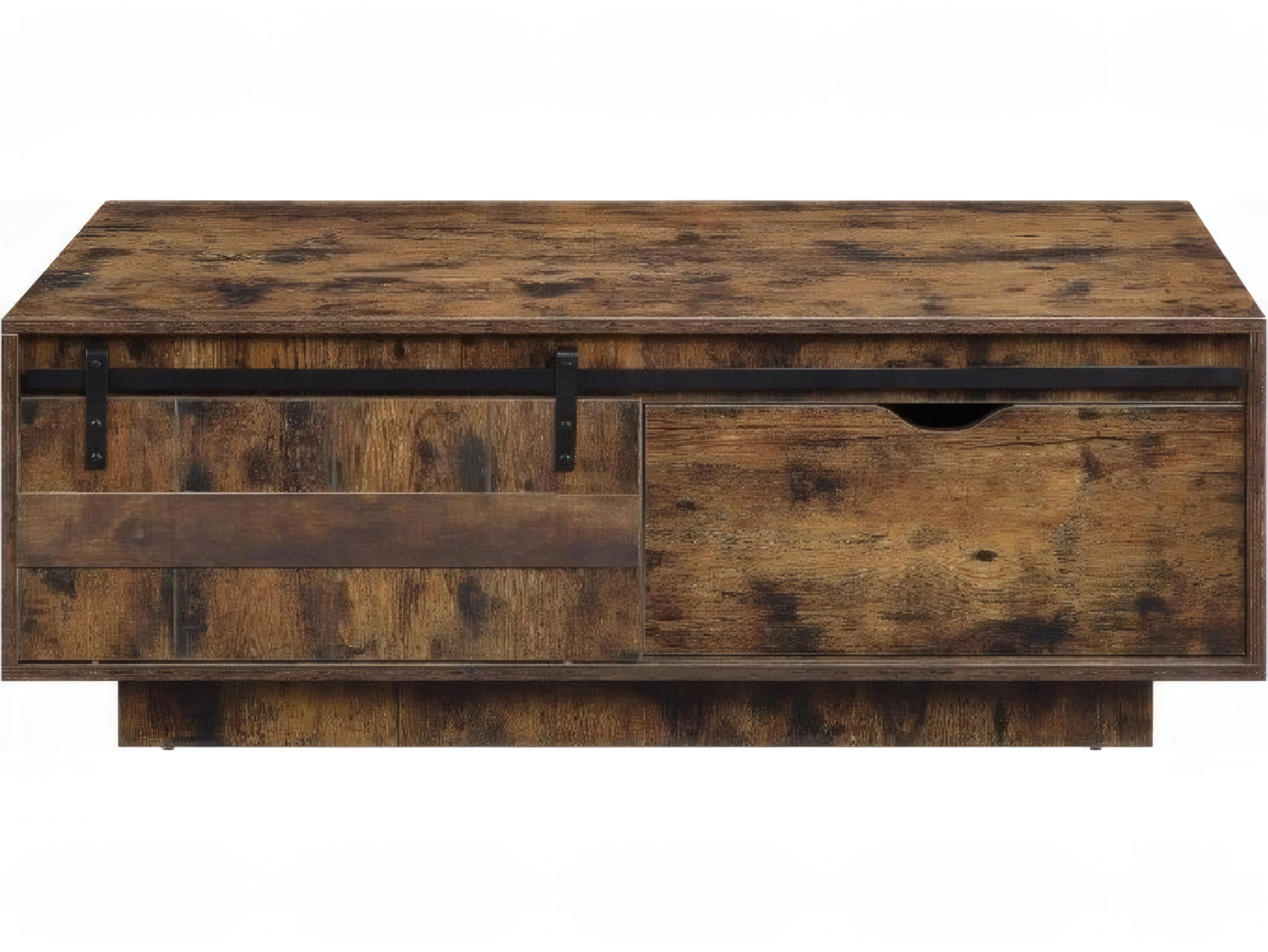 Acme Furniture Bellarosa Rectangular Wood Rustic Oak Coffee Table