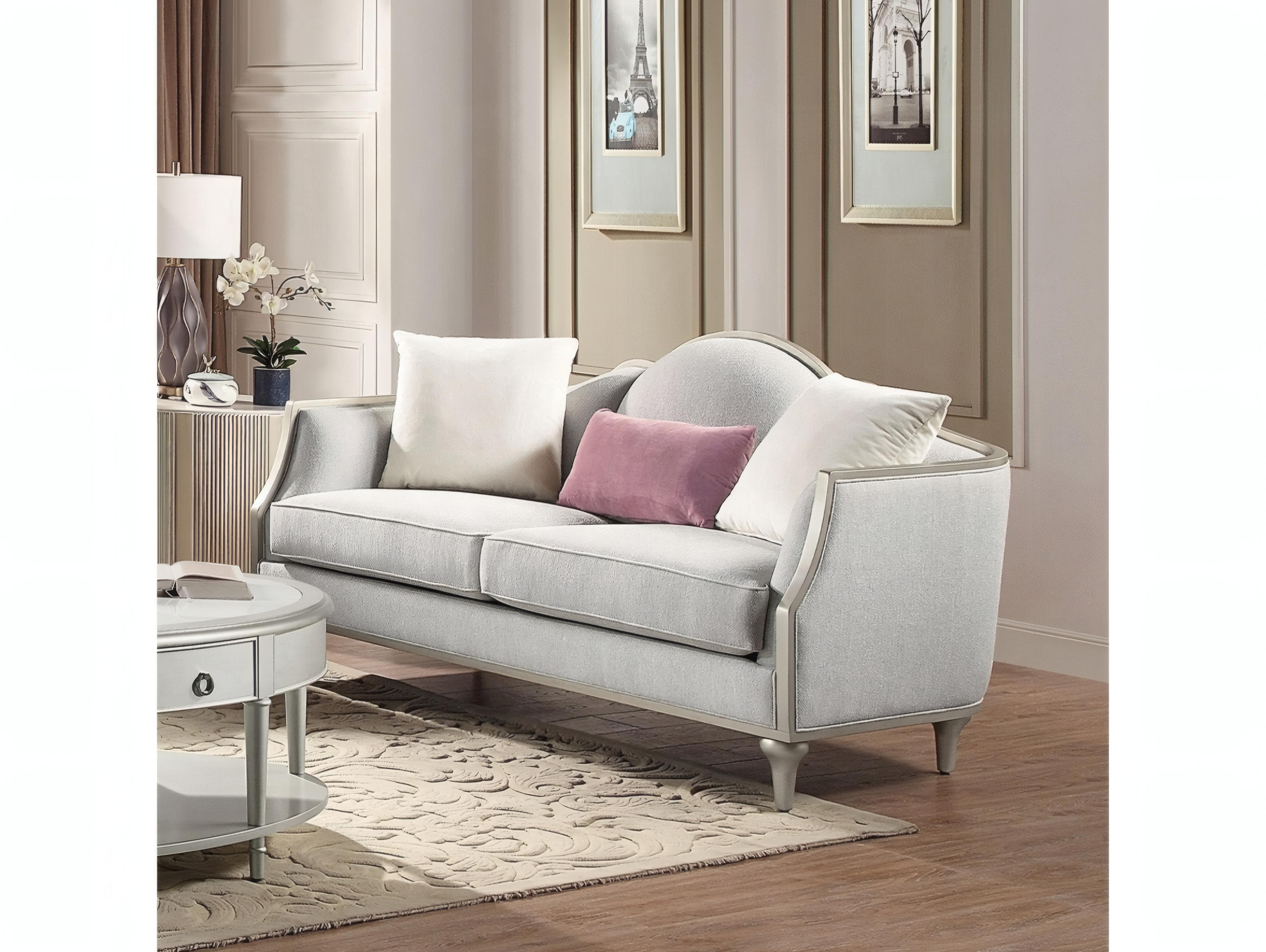 Acme Furniture Kasa Beige Linen Upholstered Loveseat