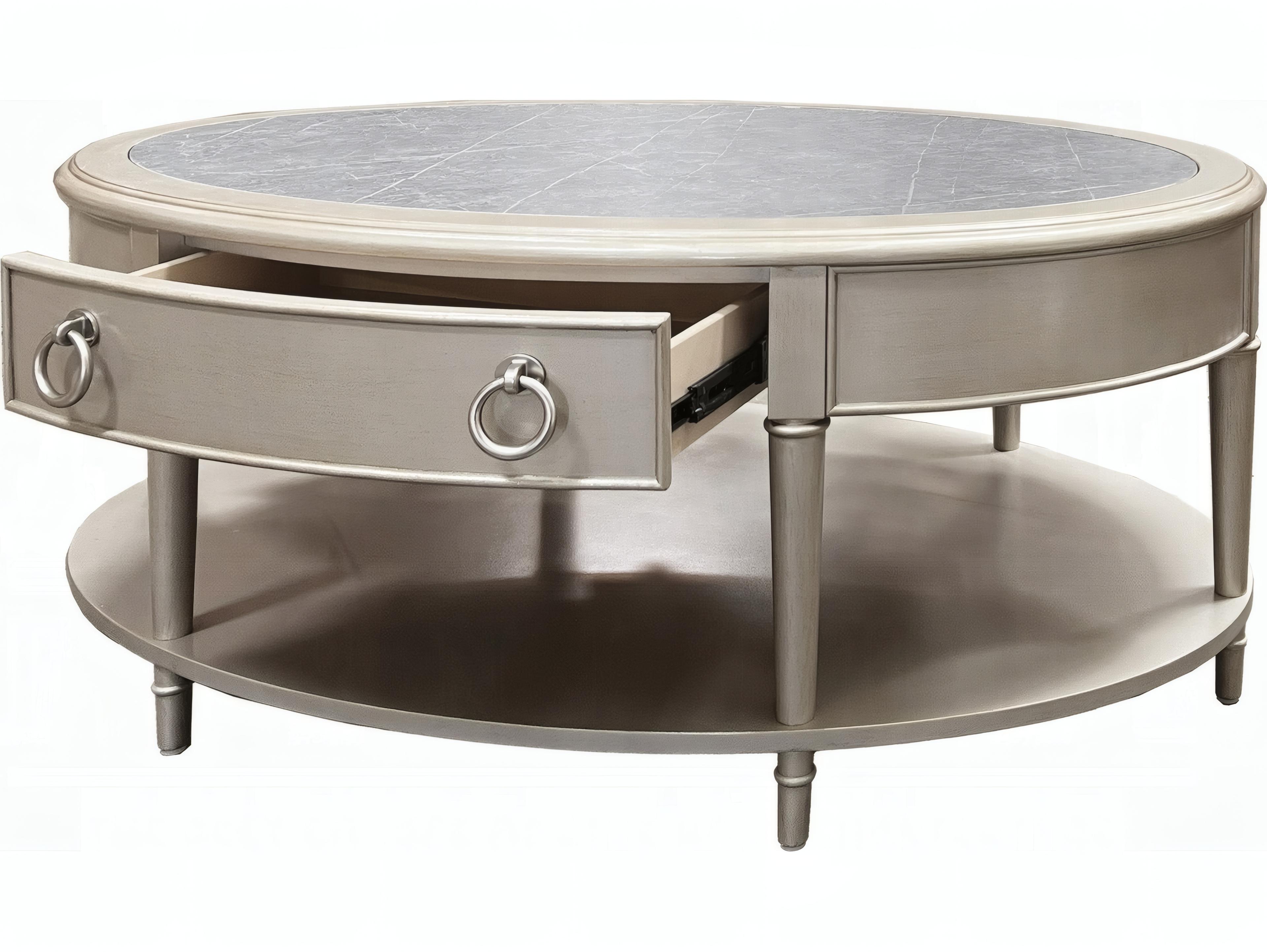 Acme Furniture Kasa Oval Sintered Stone Champagne Coffee Table