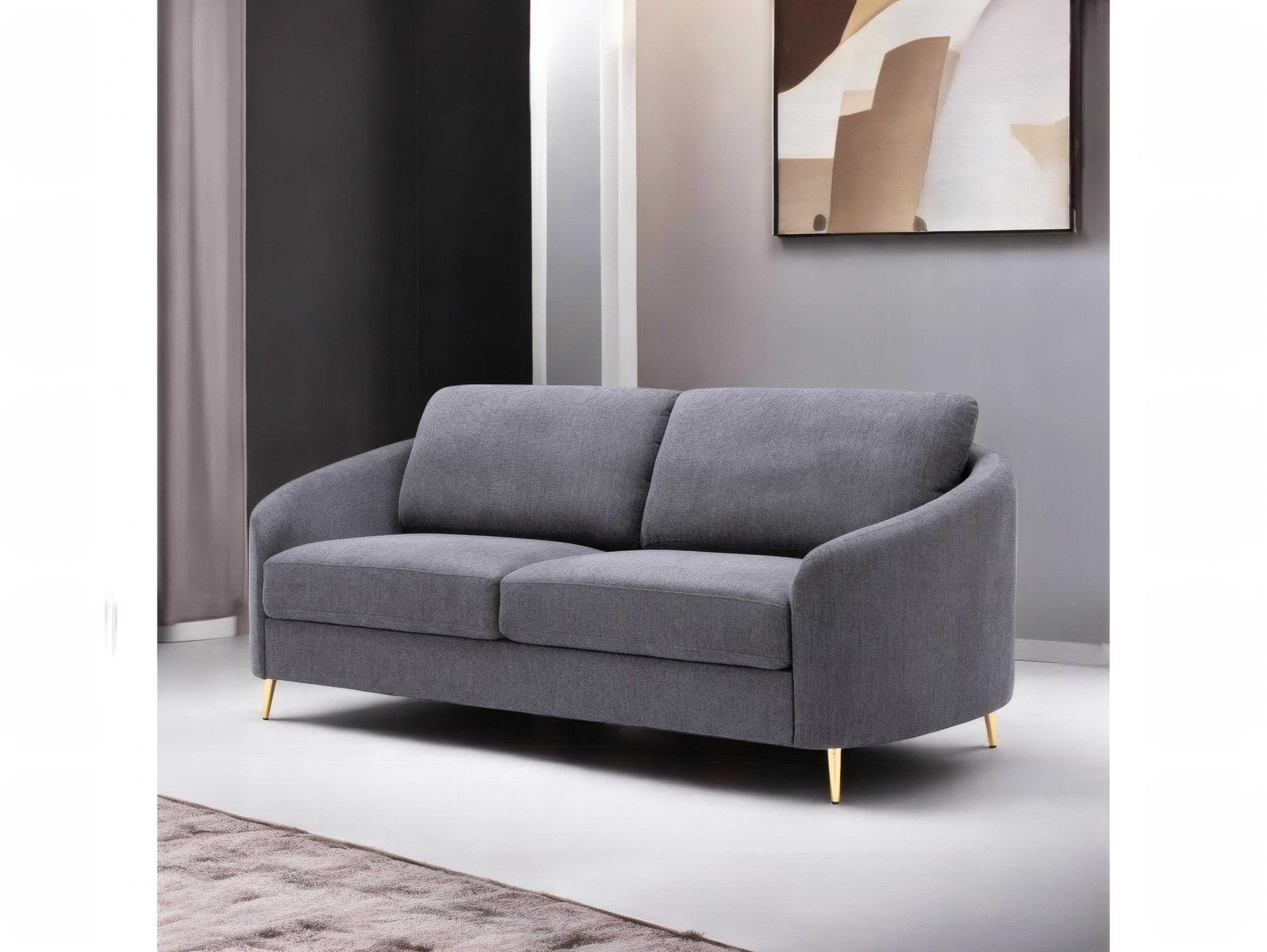 Acme Furniture Yuina Gray Linen Upholstered Sofa