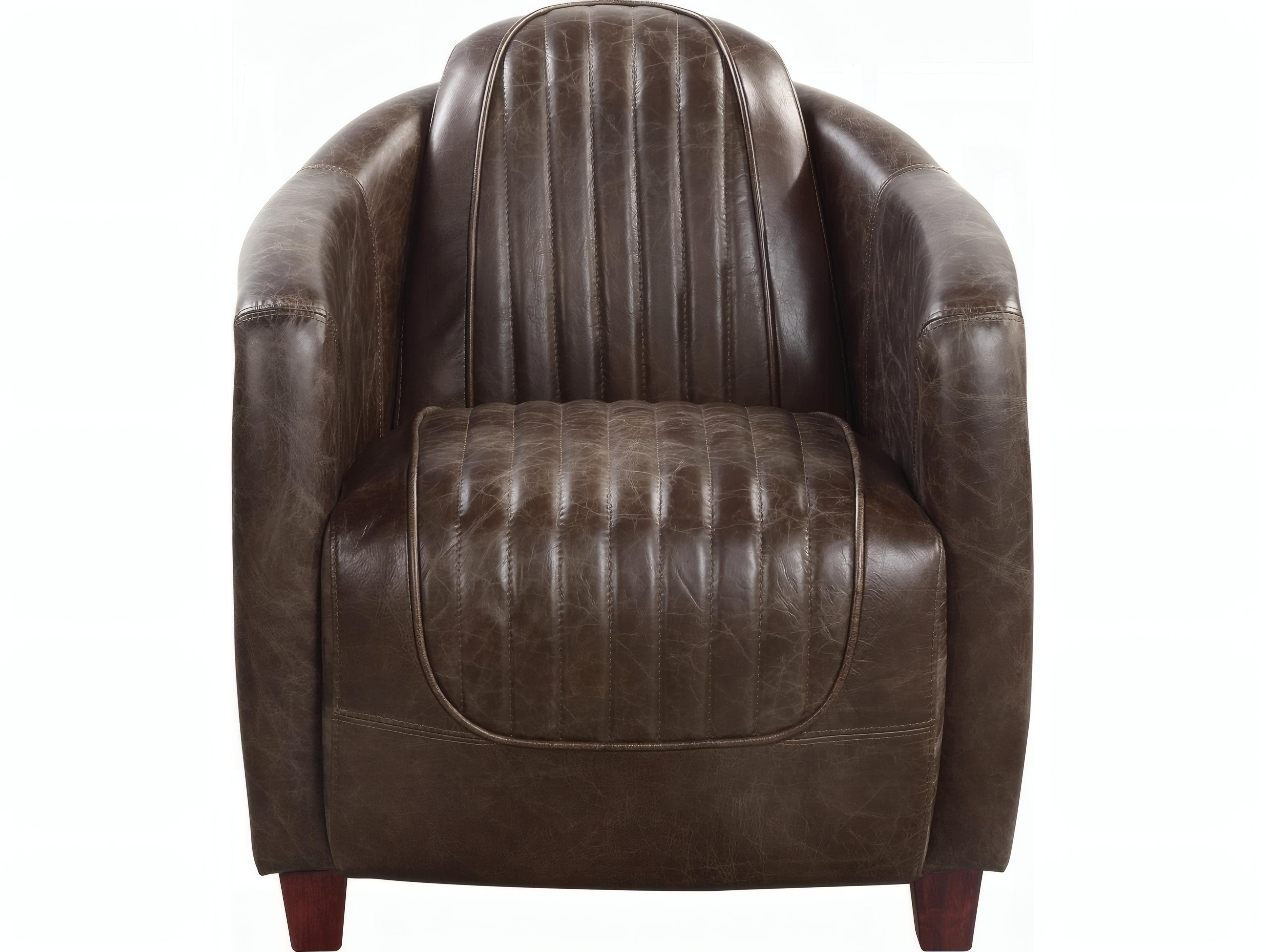 Acme Furniture Brancaster Brown Leather Accent Chair
