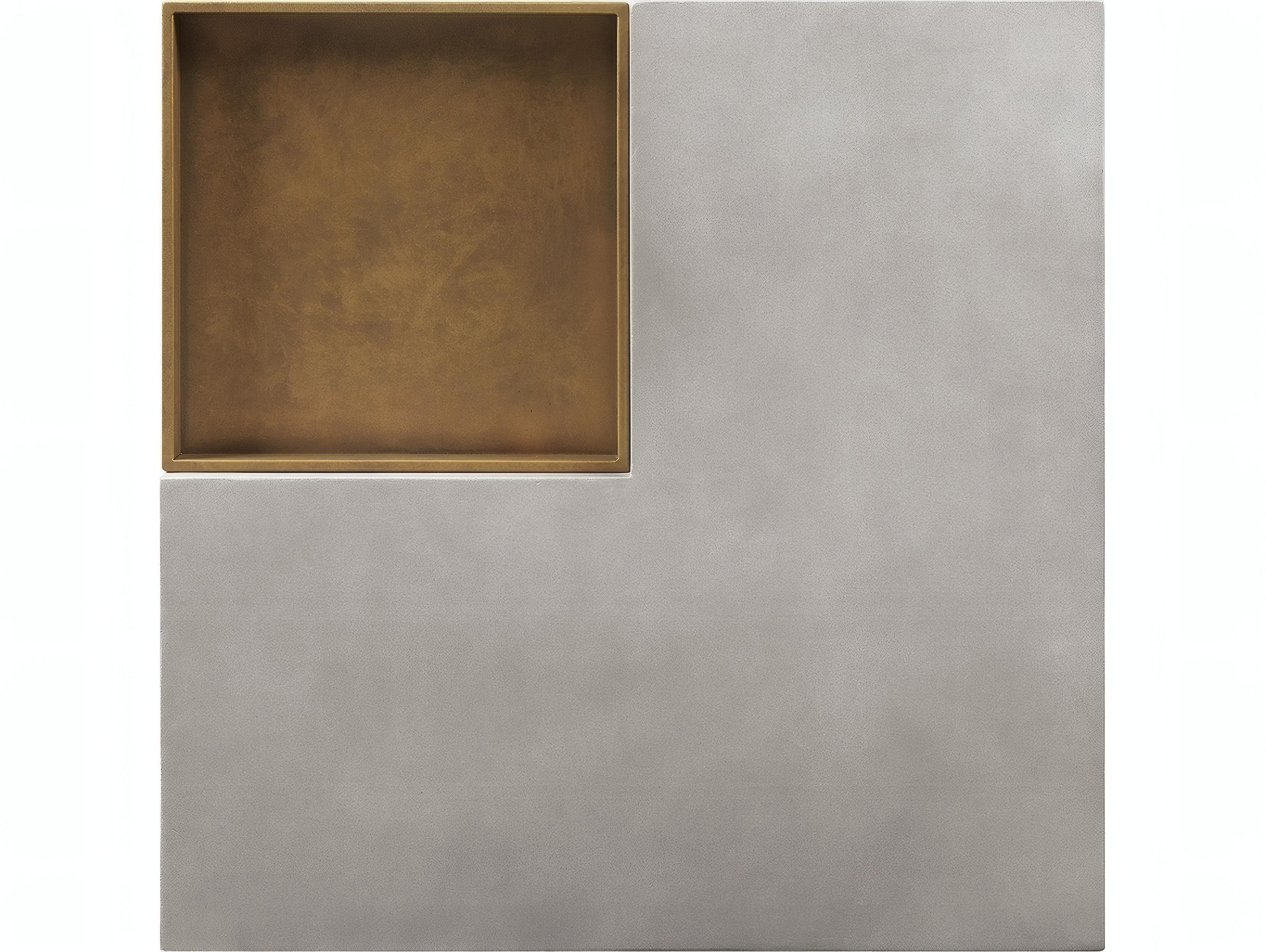 Acme Furniture Square Concrete Weathered Gray Coffee Table